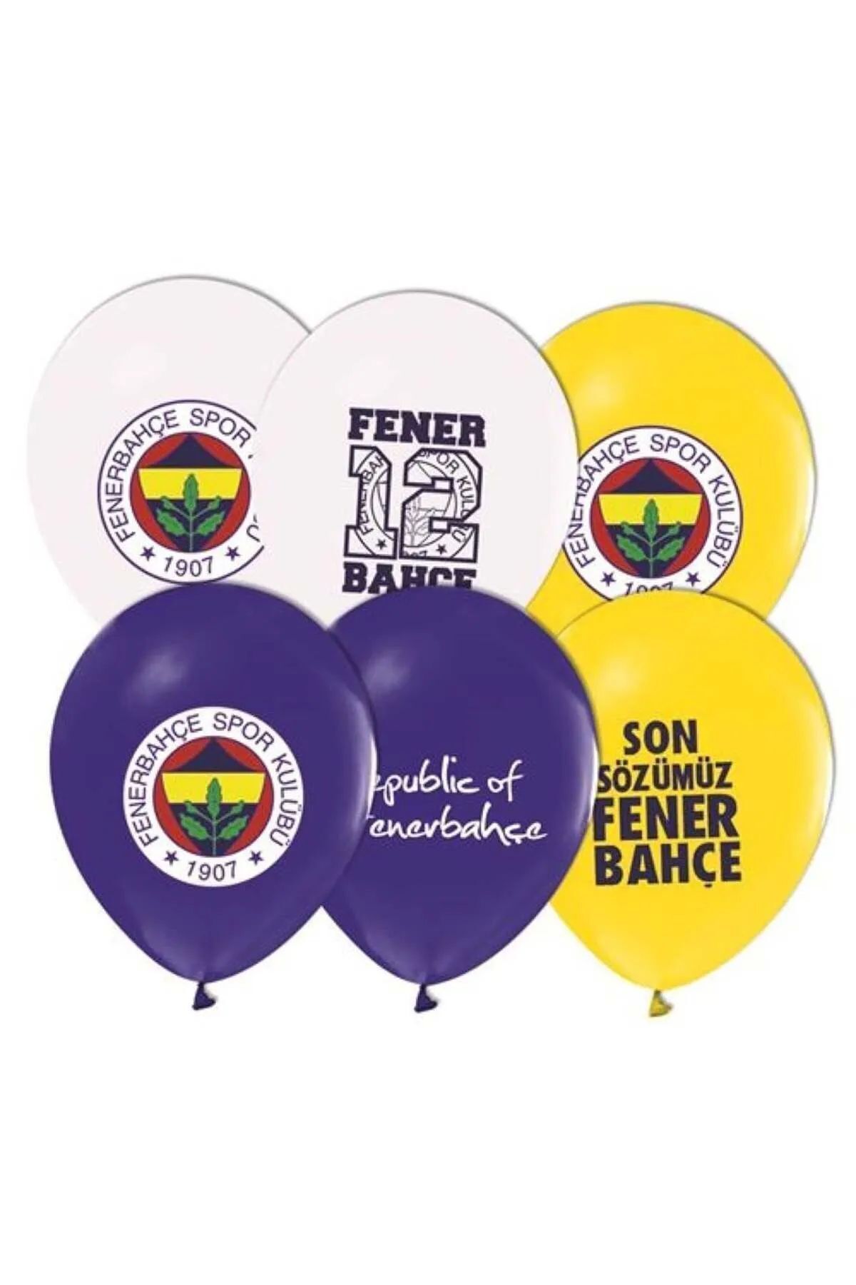 SURPRISE PARTY STORE Fenerbahçe Temalı Doğumgünü Sarı Lacivert Balon 8 Adet 30cm 12inç