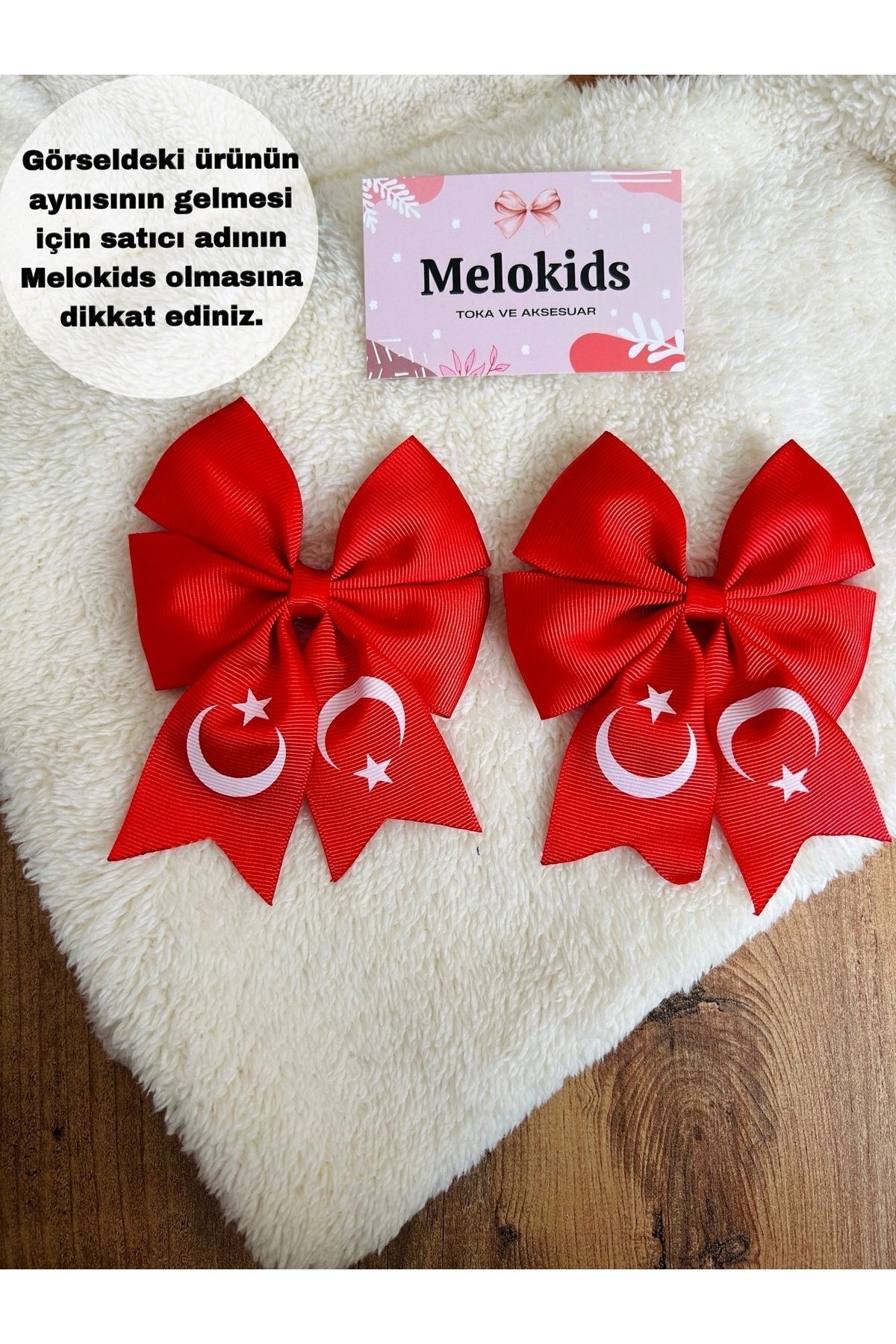 Melo Kırmızı Türk Bayrağı 23nisan,19mayıs,29ekim Bayram Lastikli Toka Seti