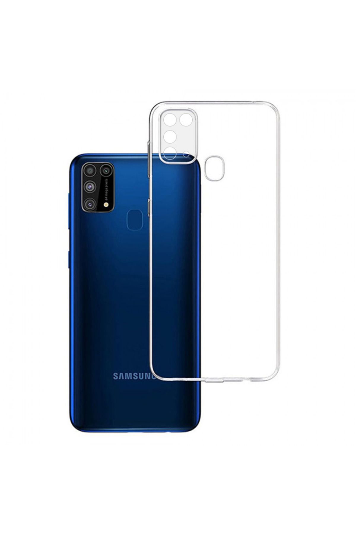 Fibaks Samsung Galaxy M21 M30s Uyumlu Kılıf Şeffaf Yumuşak Silikon Kapak