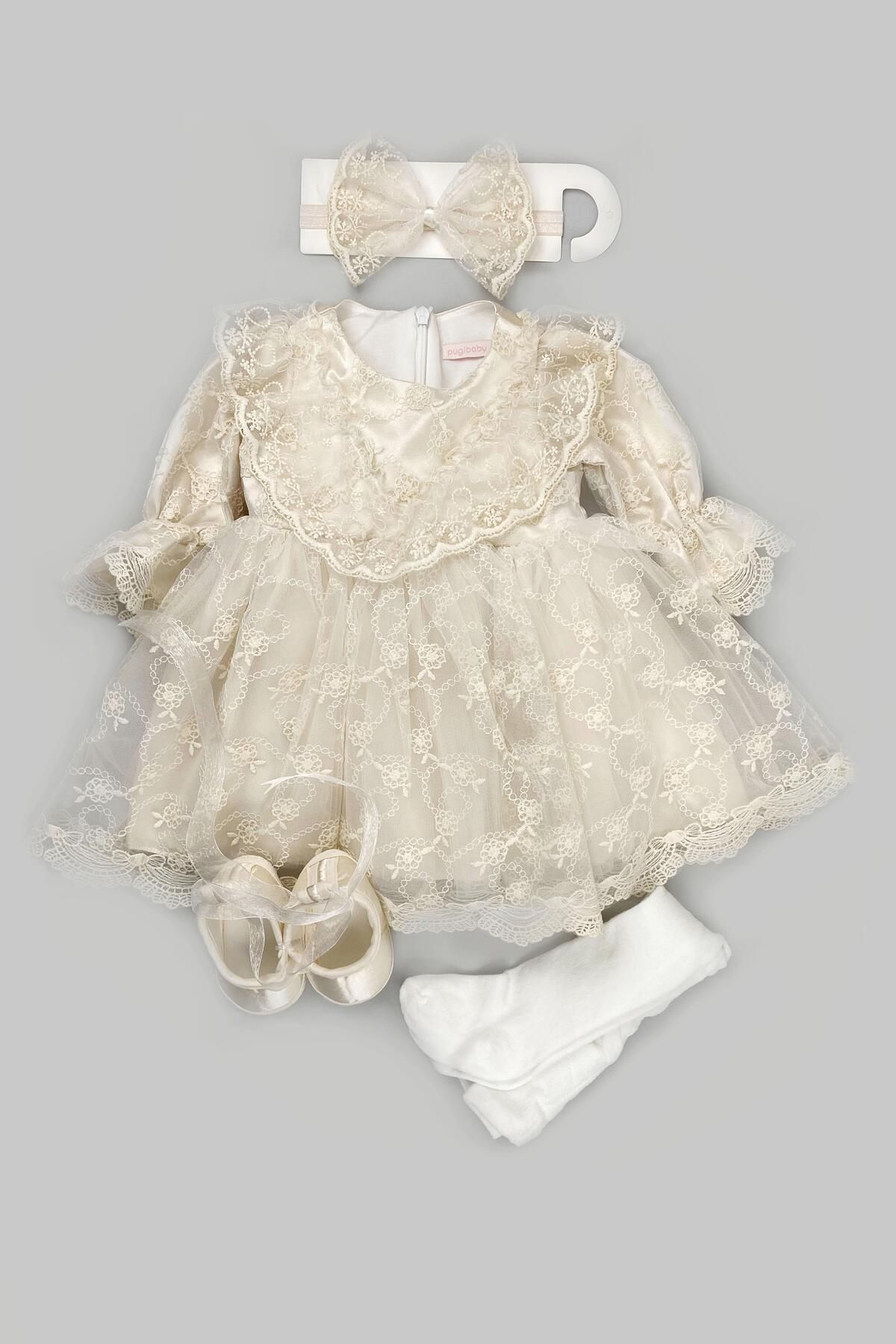Pugi Baby Sakura Kız Bebek Mevlüt Elbise