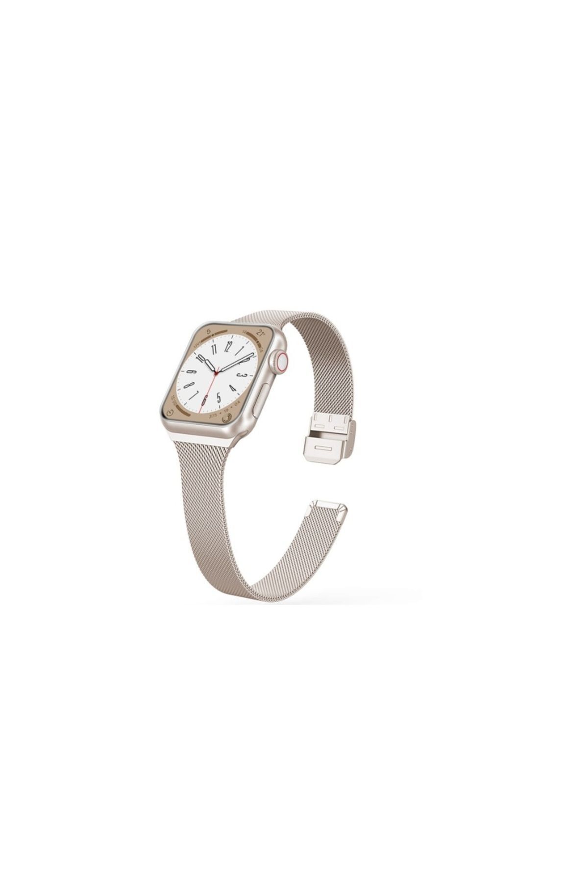 GREGOSS Lüx Apple Watch 1 2 3 4 5 6 7 8 SE İnce Milanese 38 40 41 mm Uyumlu Ayarlanabilir Metal Kordon Kayış