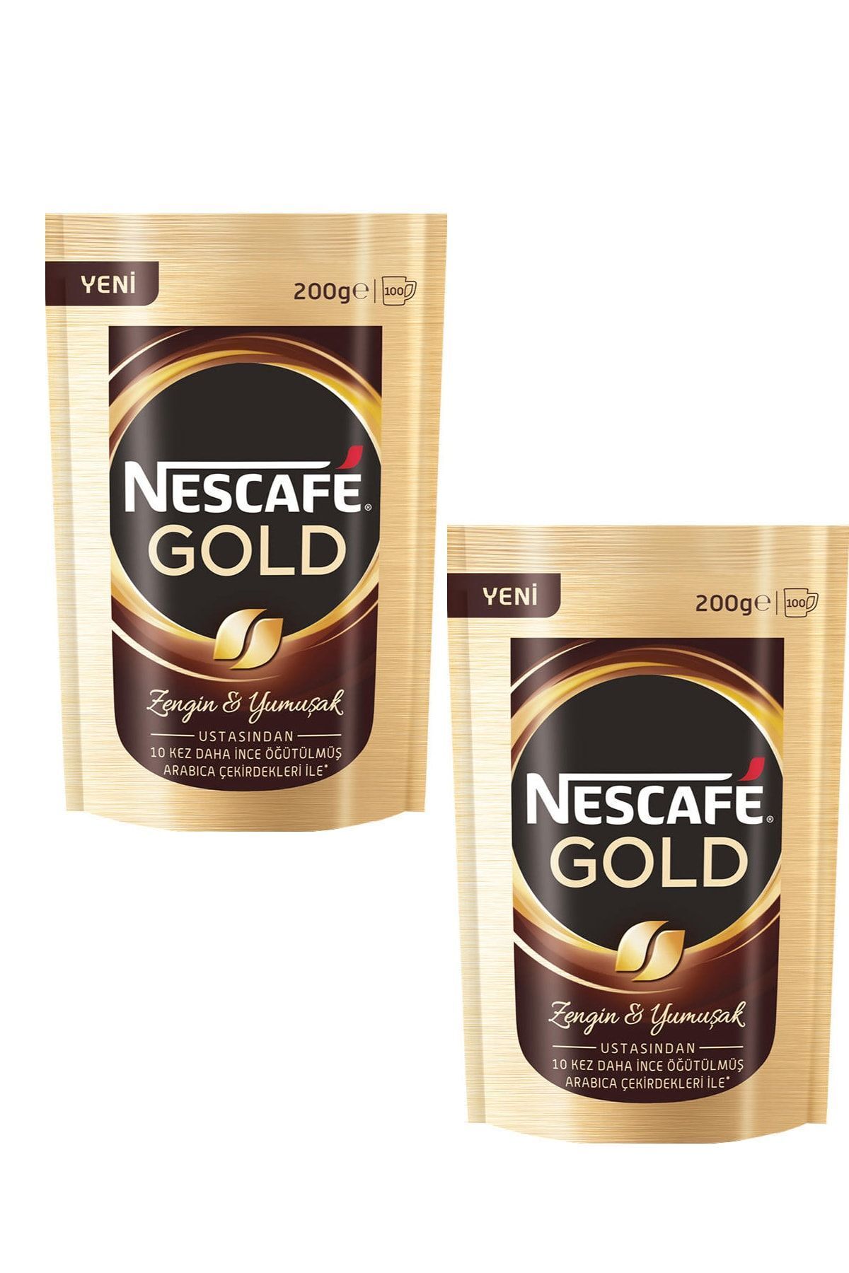 Nescafe 2 Adet Gold 200 Gr Paket Çözünebilir Kahve
