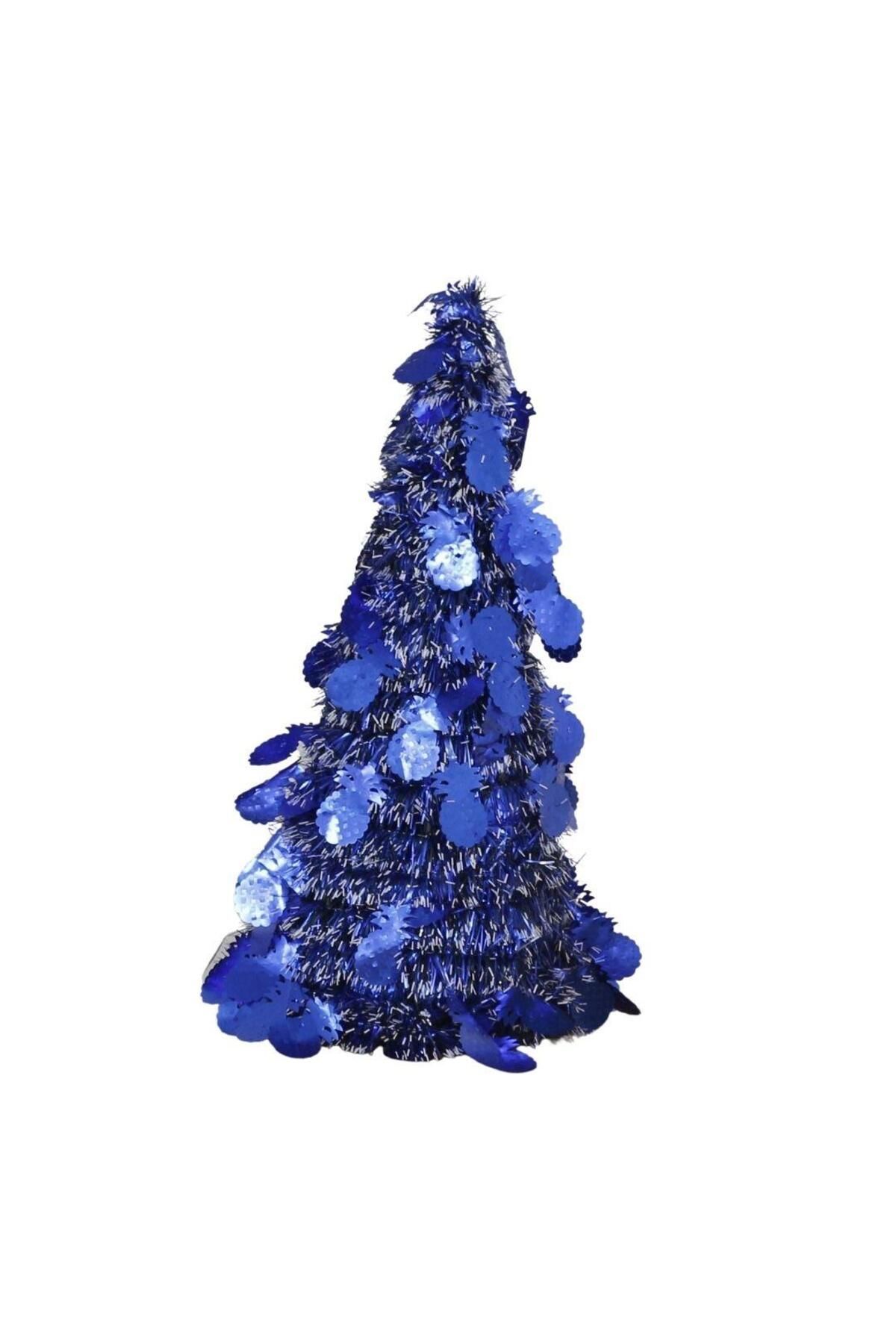 T.Concept Yılbaşı Masa Süsü Yeni Yıl Yapay Noel Ağacı Parlak Mavi