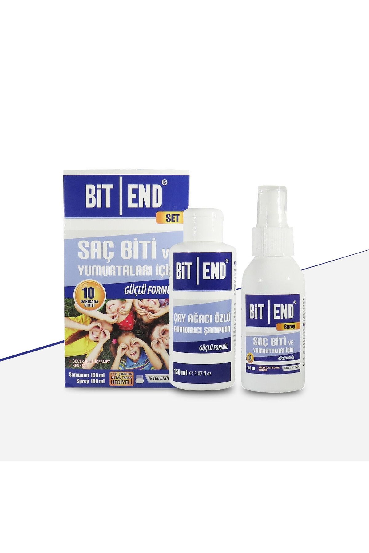 güney farma Bitend Bit Şampuanı 150 ml - Bit Spreyi 100 ml Metal Tarak Hediyeli