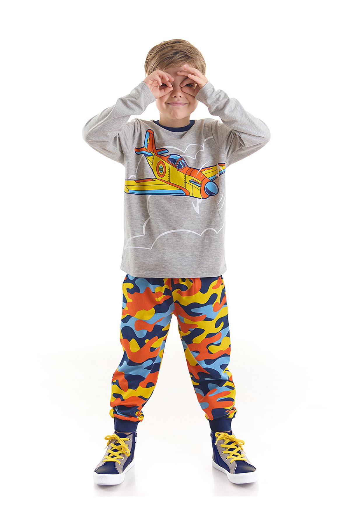 MSHB&G Uçak Erkek Çocuk T-shirt Pantolon Takım