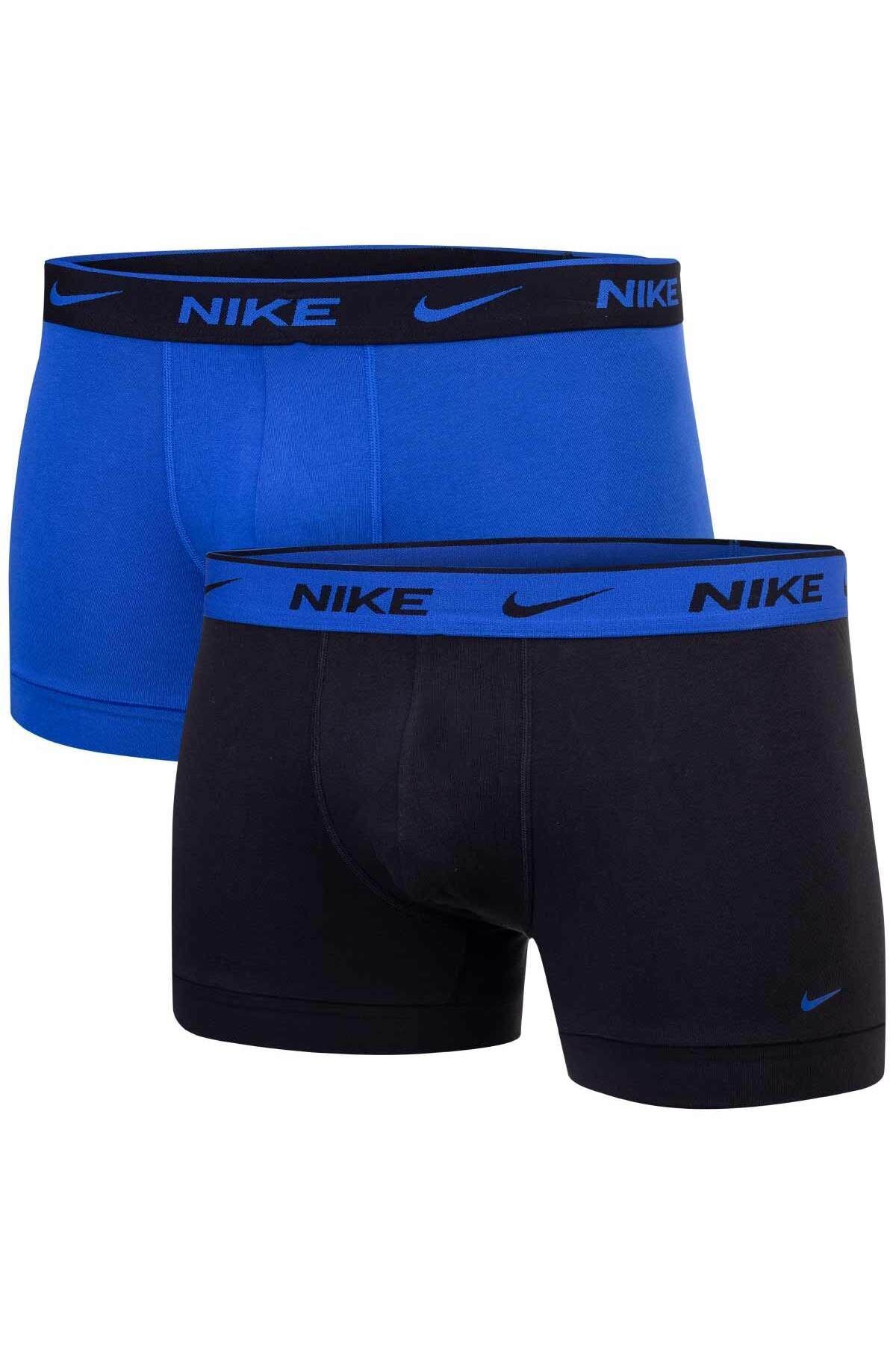 Nike Trunk 2'li Erkek Mavi - Siyah Boxer
