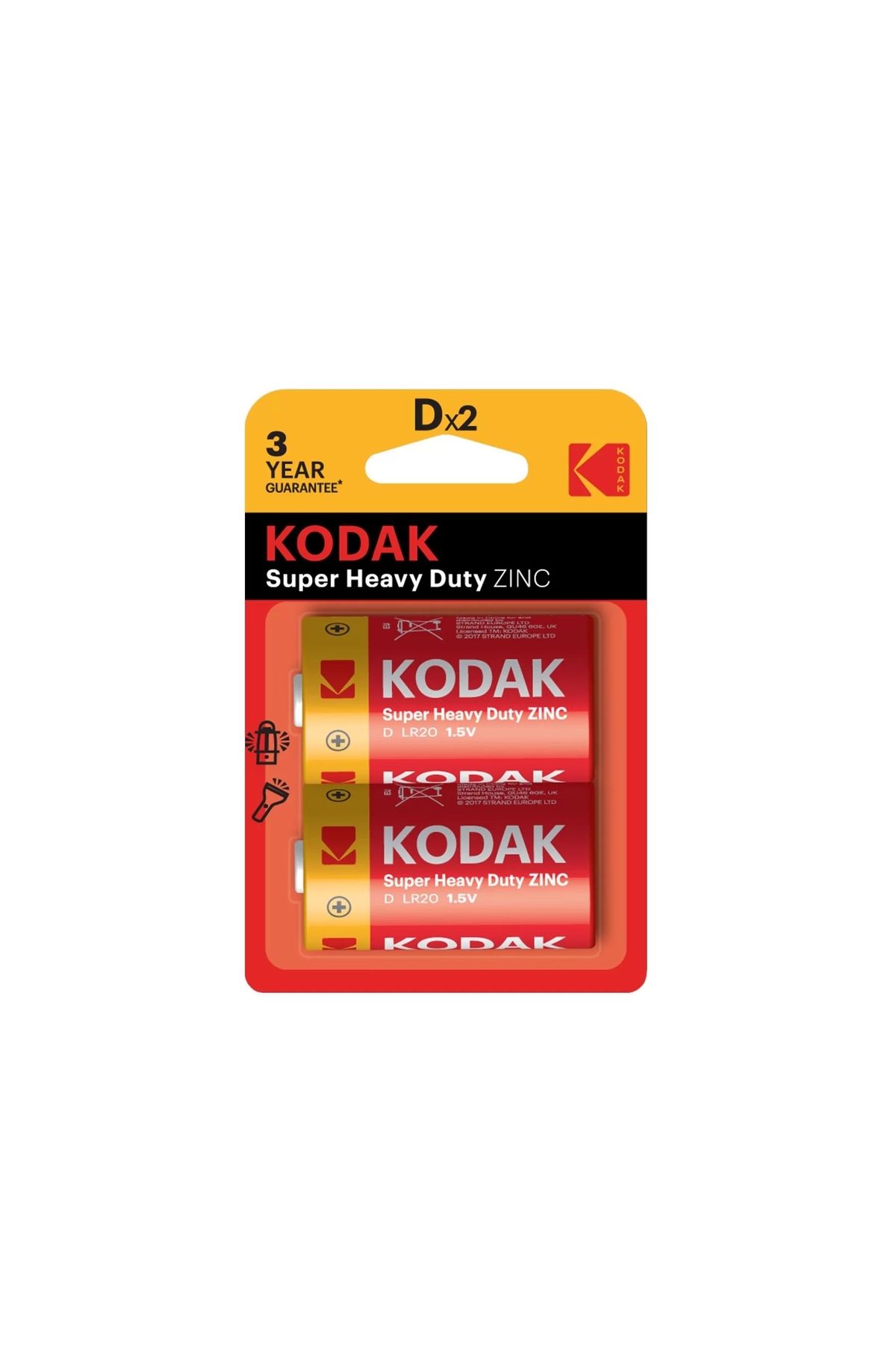 Kodak 2 Adet Blisterli Çinko Karbon Büyük Pil-d