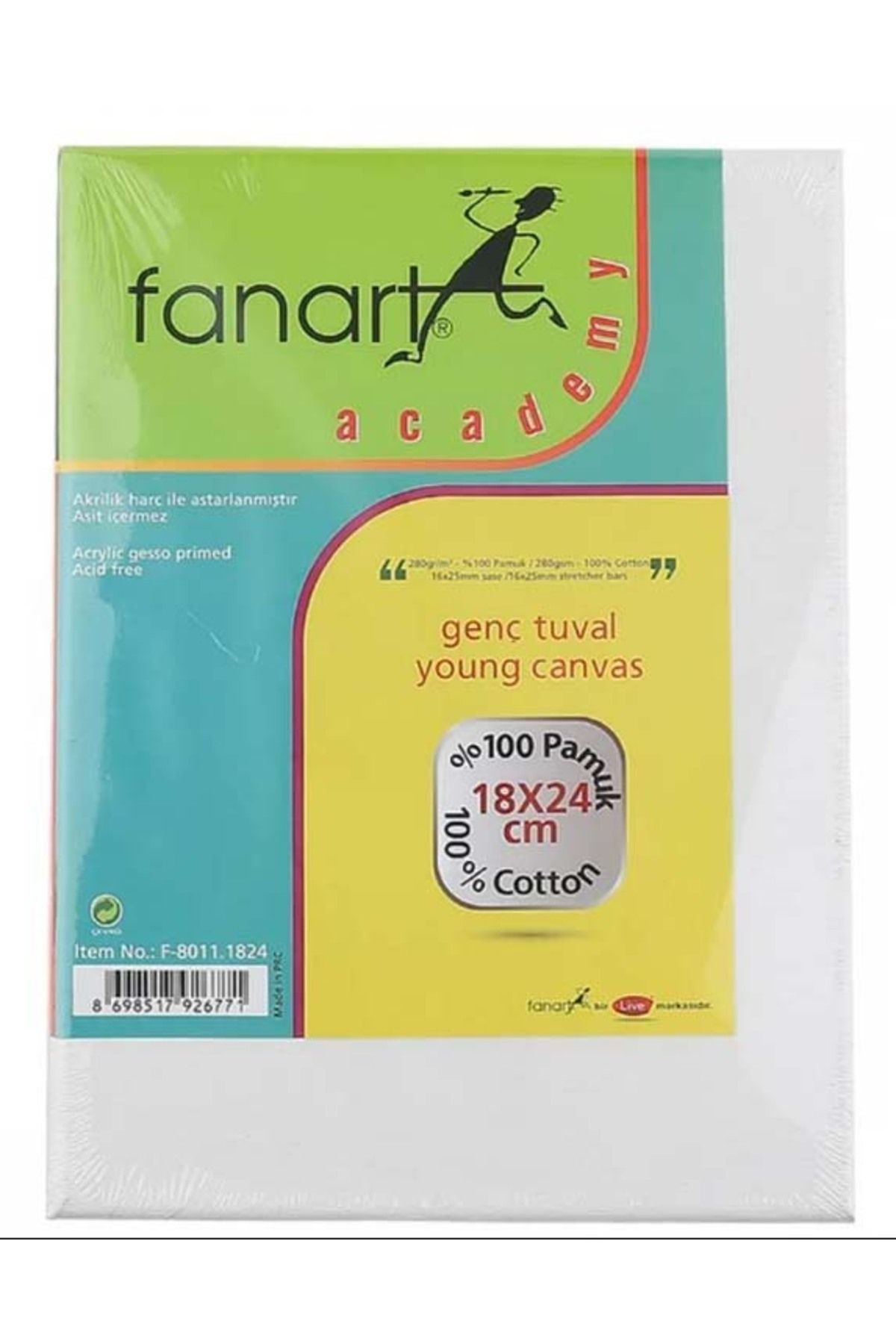 Fanart Academy 18x24 Cm 280gr Tuval / 8011.1824