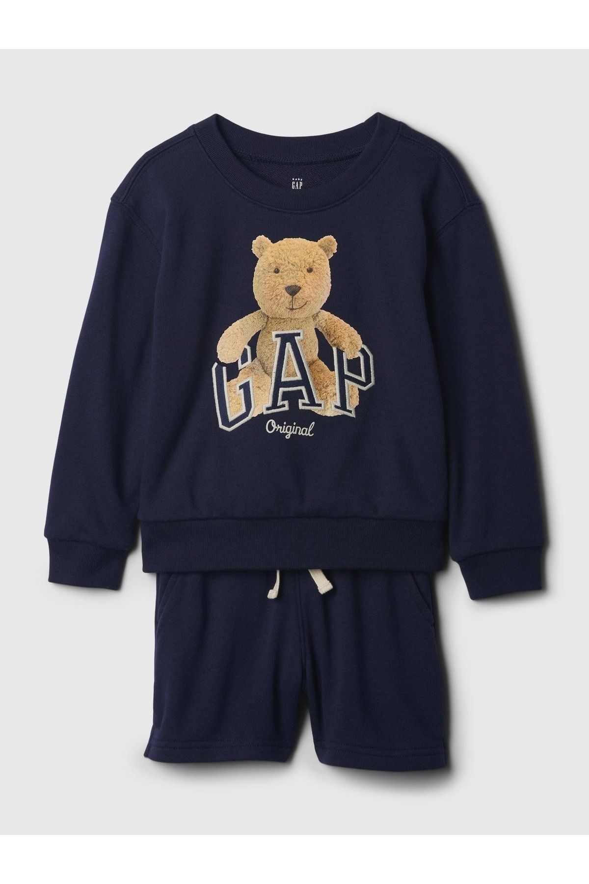 GAP Erkek Bebek Lacivert Gap Logo Brannan Bear Grafikli Sweatshirt Set