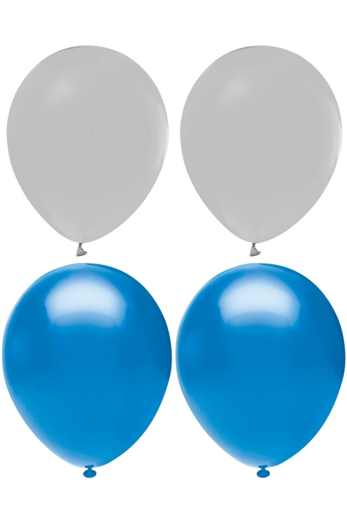 HKNYS Gri Koyu Mavi Karışık Lateks Pastel Balon 10 Adet