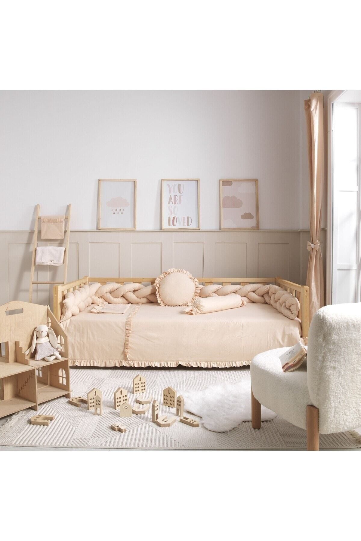 SOFT BABY TEKSTİL Elegance Eko Kahve Örgü Montessori Uyku Seti