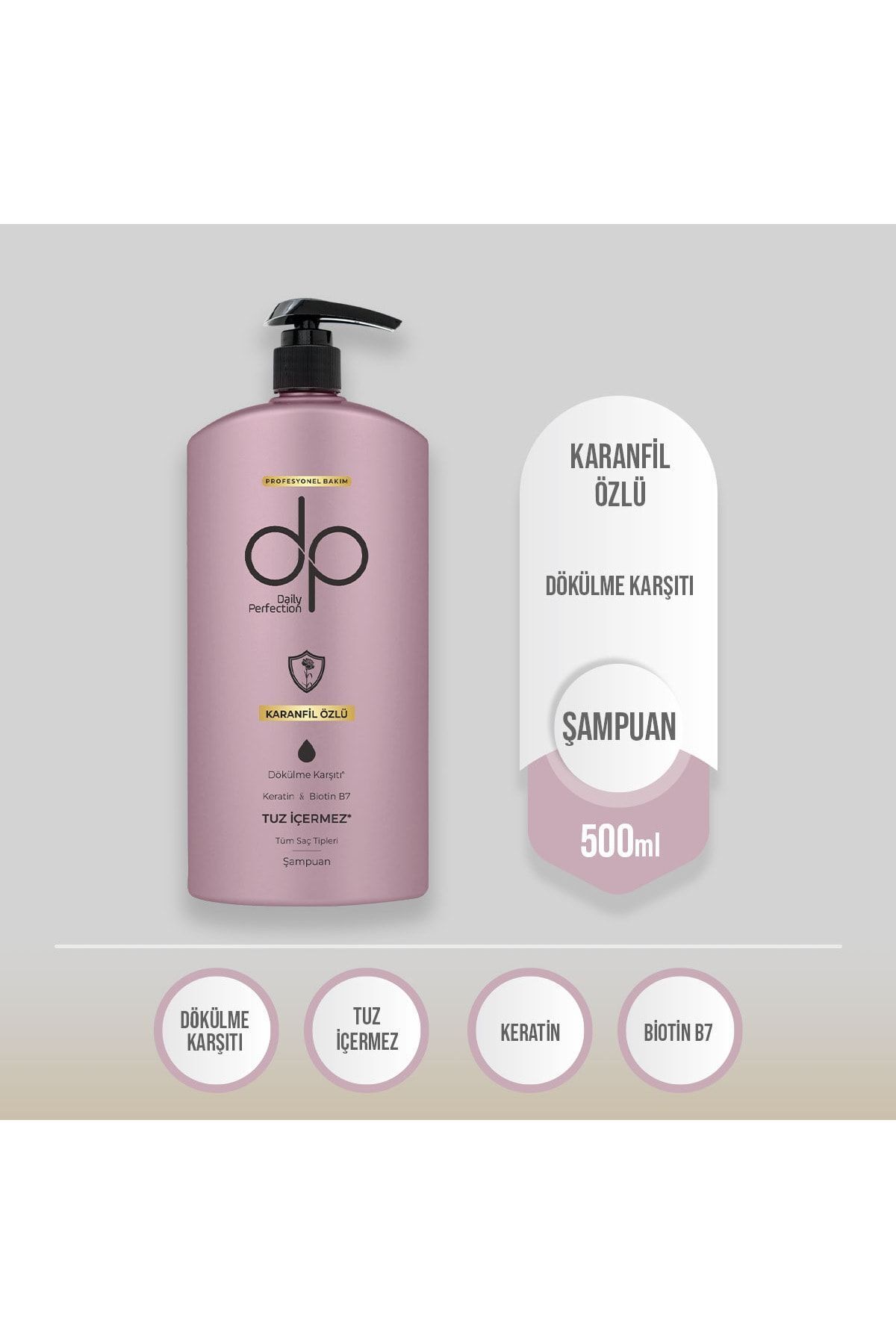 dp Daily Perfection Karanfil Özlü 500 Ml Tuzsuz Şampuan