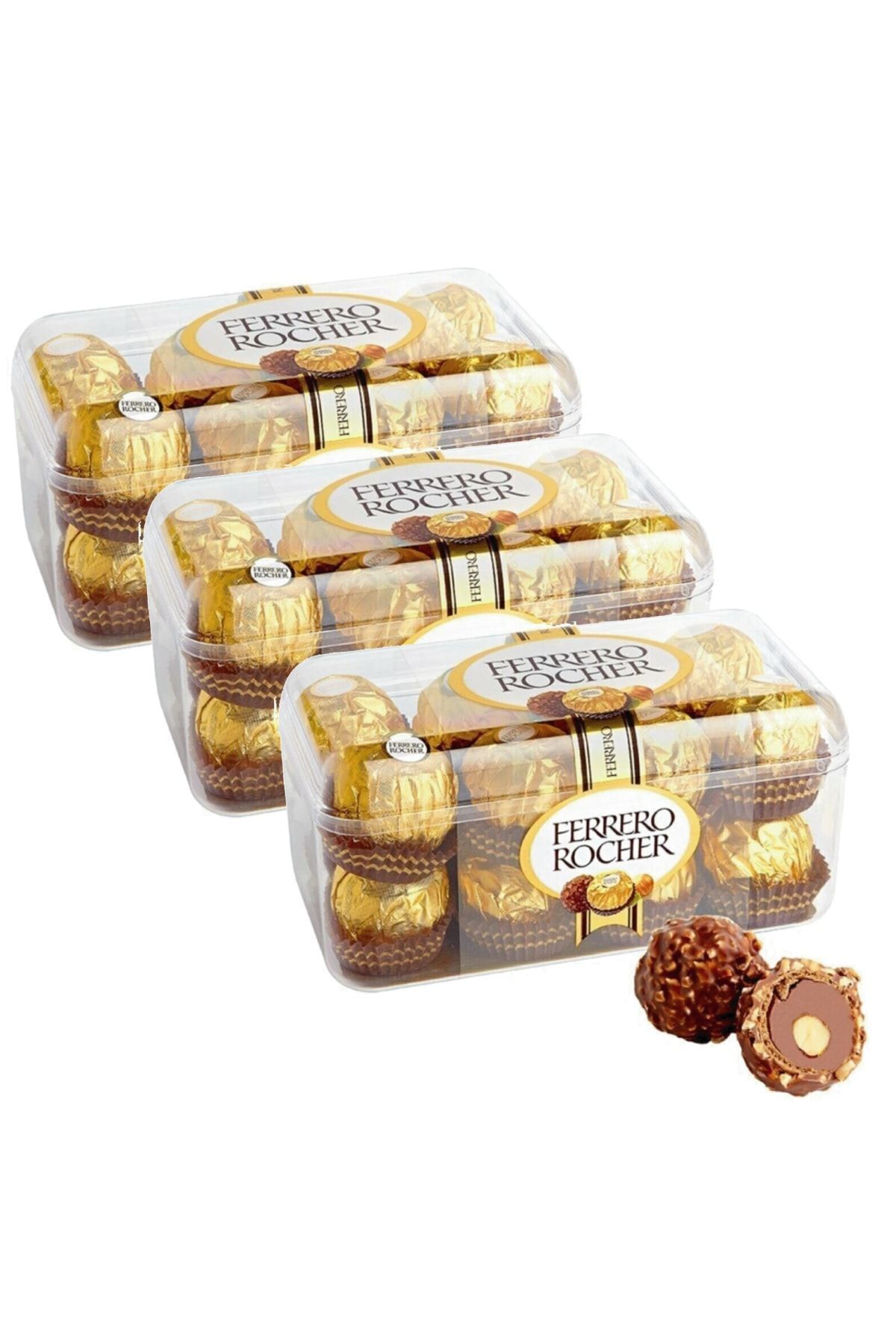 Ferrero Rocher Fındıklı Truffle Çikolata T16 200 gr Altın Rocher Gold Rocher Avantaj X 3