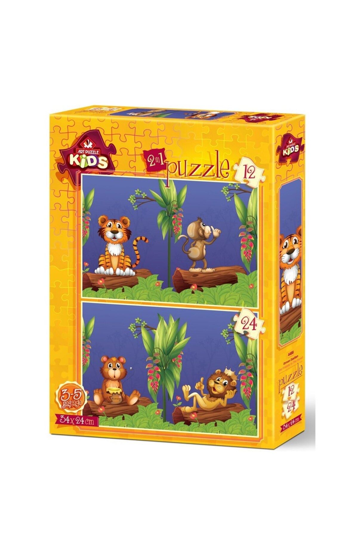 Art Puzzle 12 24 Parça Çocuk Puzzle : Orman Dostları 34 X 24 4488