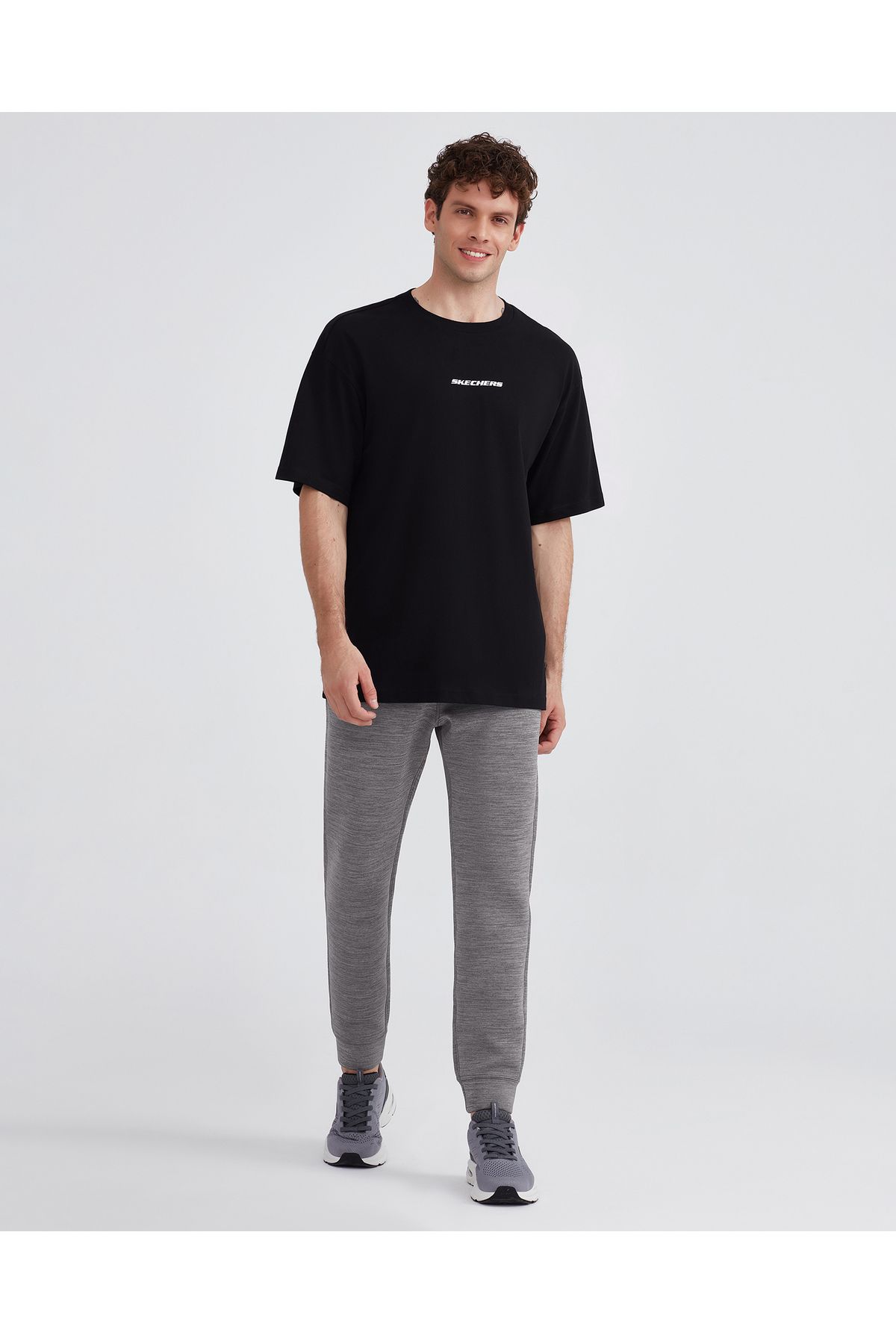 Skechers M Graphic Tee Oversize T-shirt Erkek Siyah Tshirt S232404-001