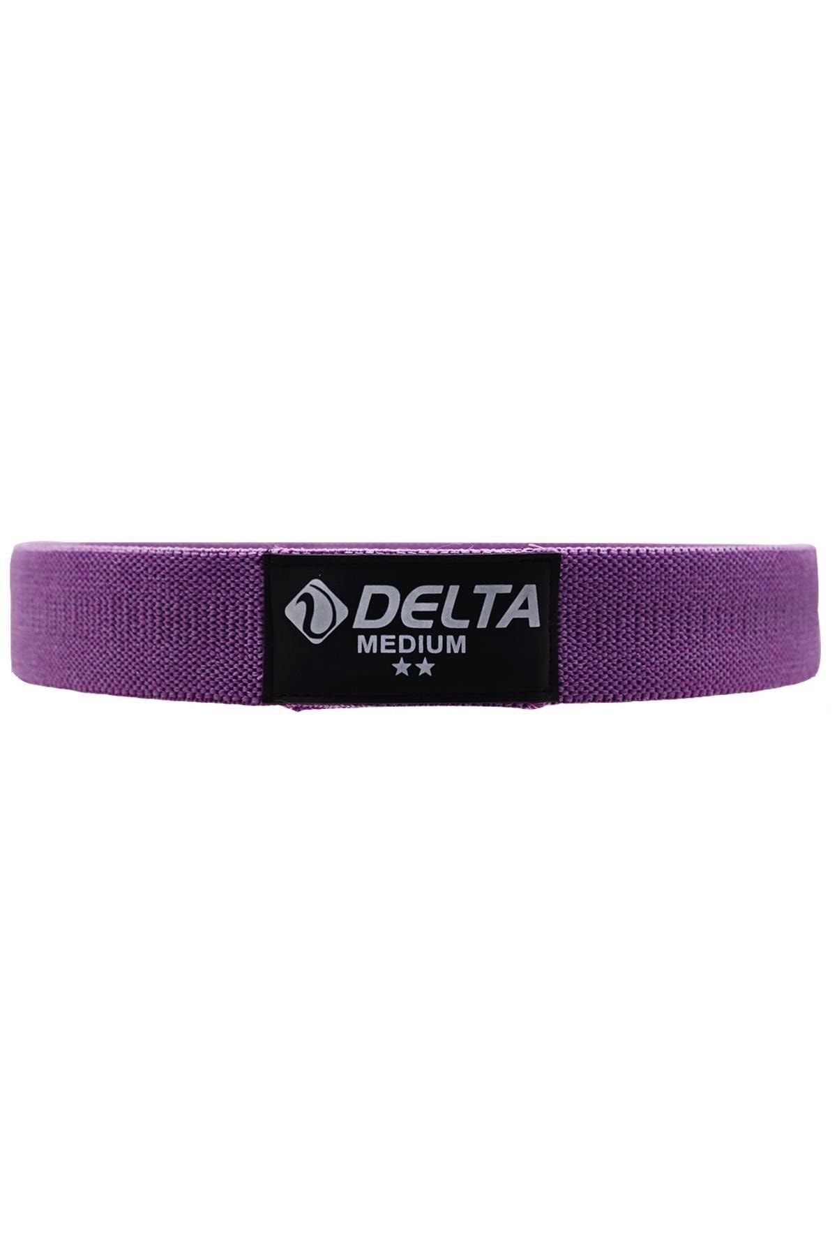 Delta Orta Sert Squat Bant Pilates Fitness Kalça Egzersizi Direnç Bandı Lastiği (Uç Kısmı Kapalı)