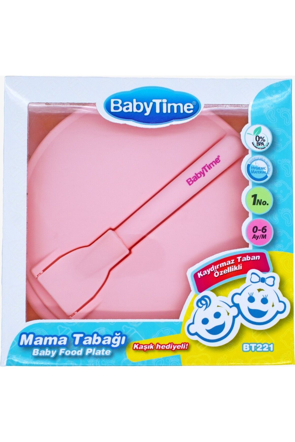 Babytime Bt221 Kaydırmaz Mama Tabağı - Pembe