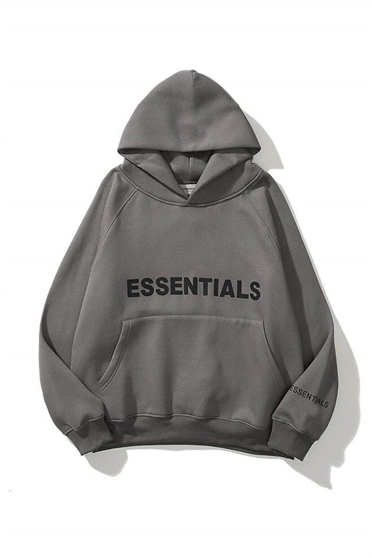 Trendiz Unisex Antrasit Essentials Sweatshirt Hoodie