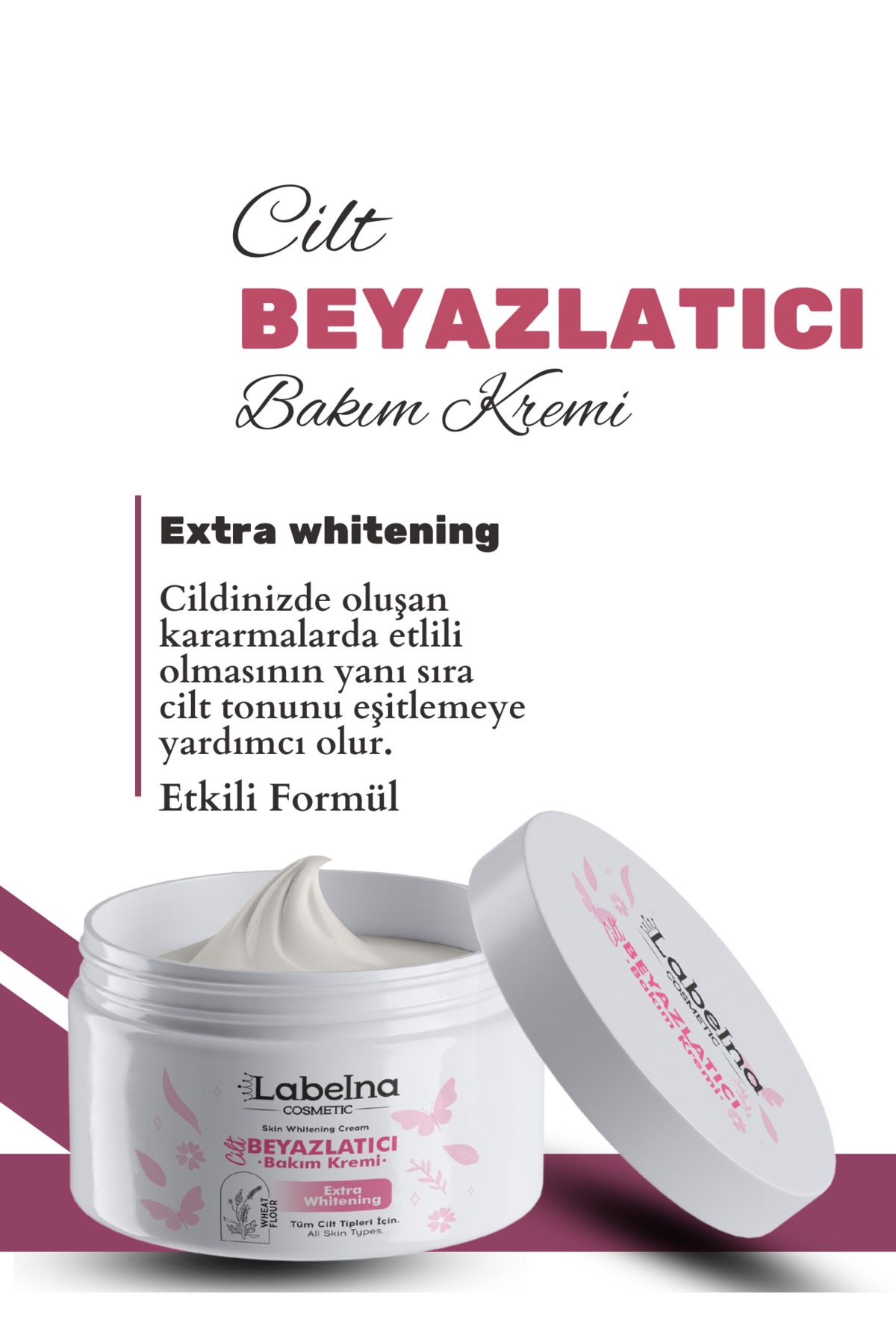 Labelna Cosmetic Cilt Beyazlatıcı Renk Tonu Eşitleyici Krem 100ml Yüz Kremi