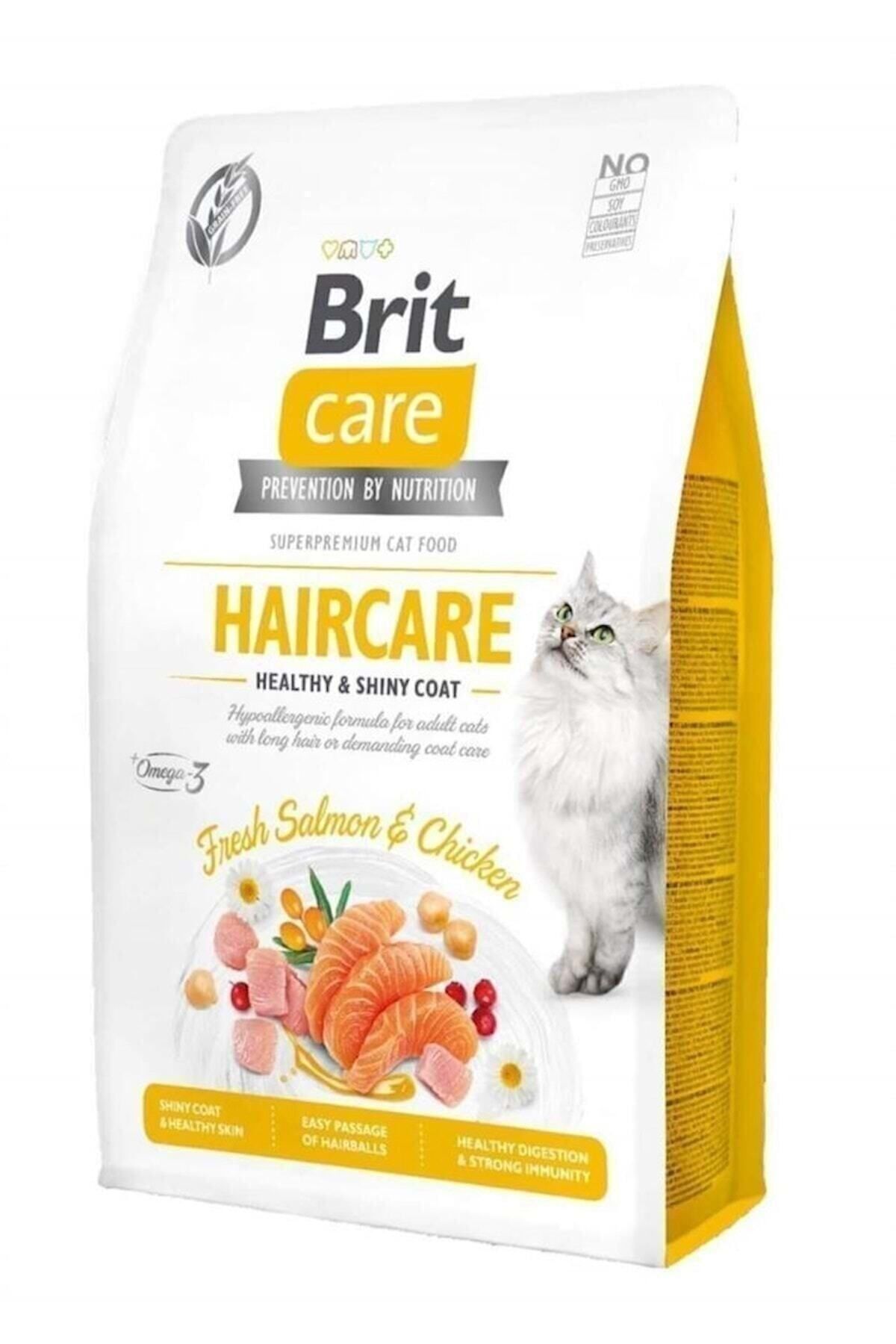 Brit Care Haircare Hypo-allergenic Deri Ve Tüy Sağlığı Için Tahılsız Yetişkin Kedi Maması 2 Kg