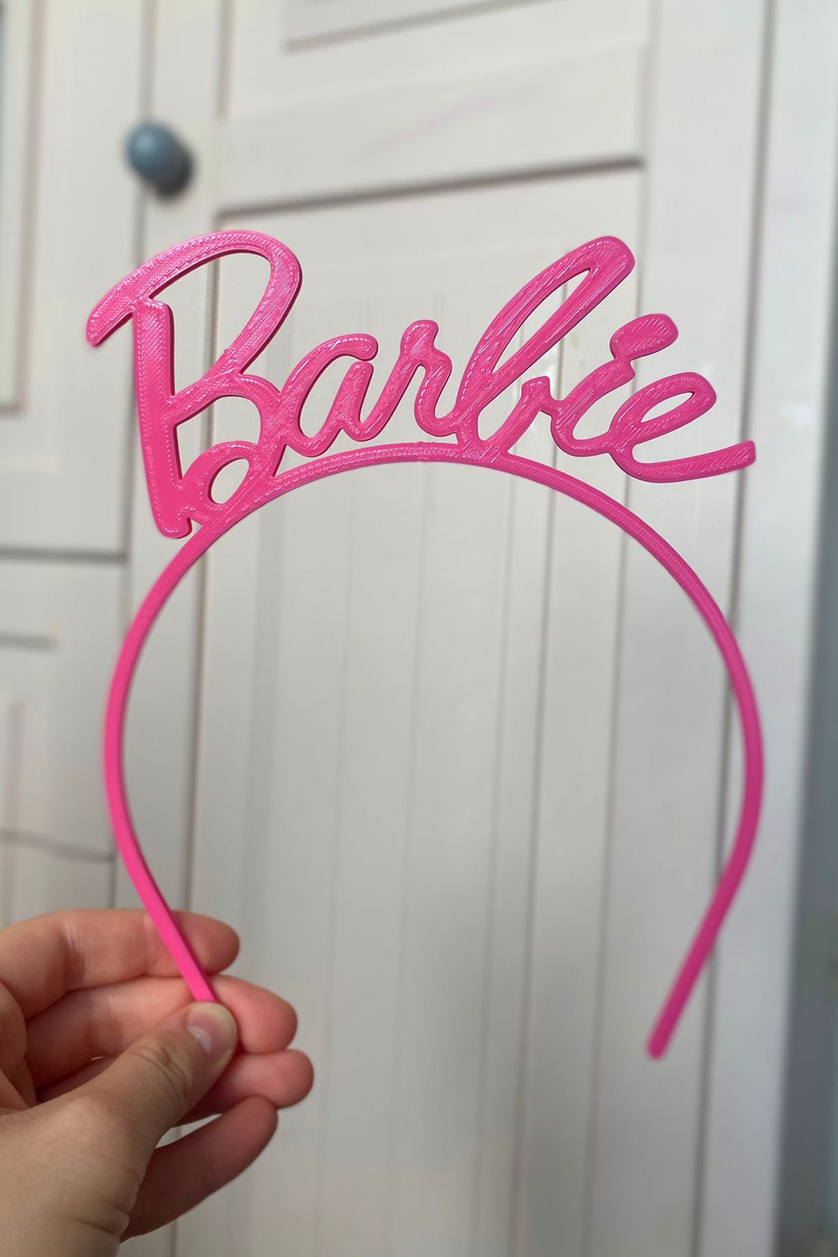 Lena Gift Store Barbie Yazılı Saç Tacı Saç Tokası (Barbie Taç)