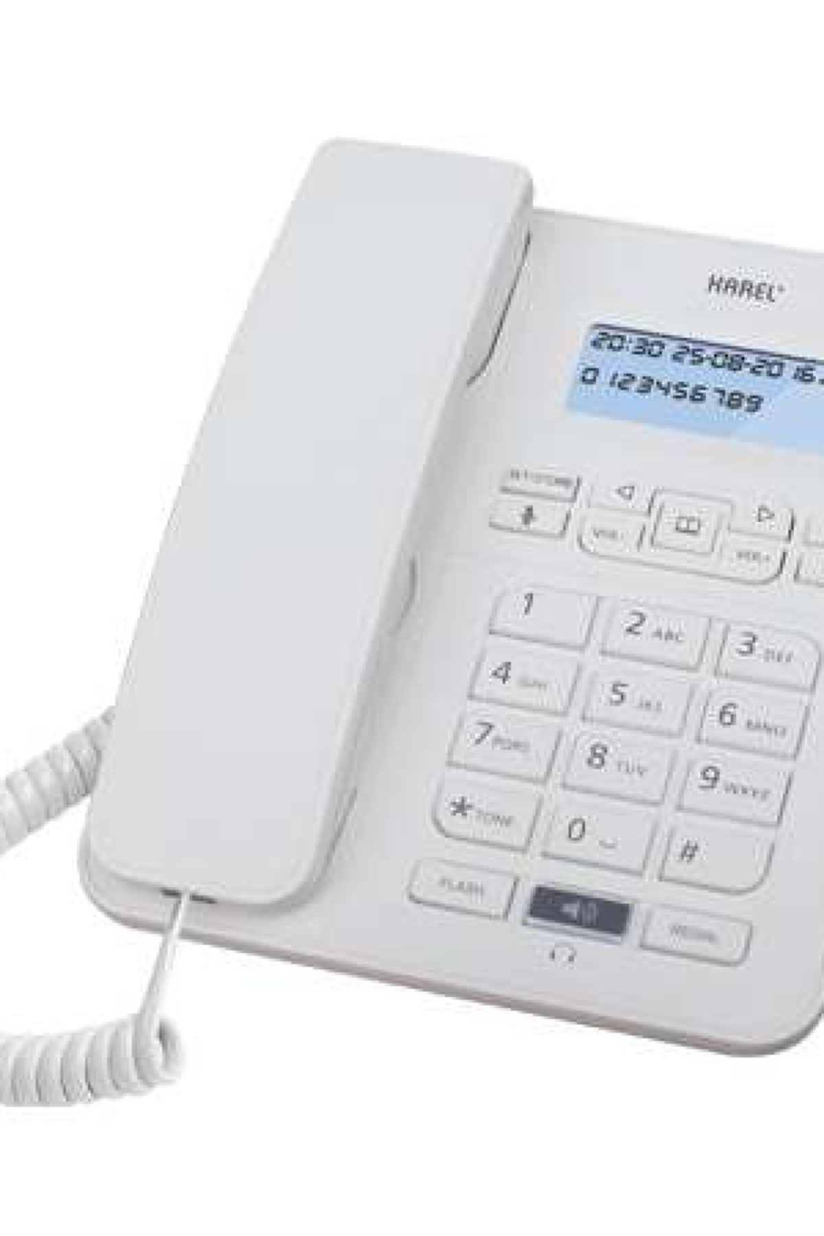 KAREL Tm145 Krem Kulaklıklı Ekranlı Masa Üstü Telefon