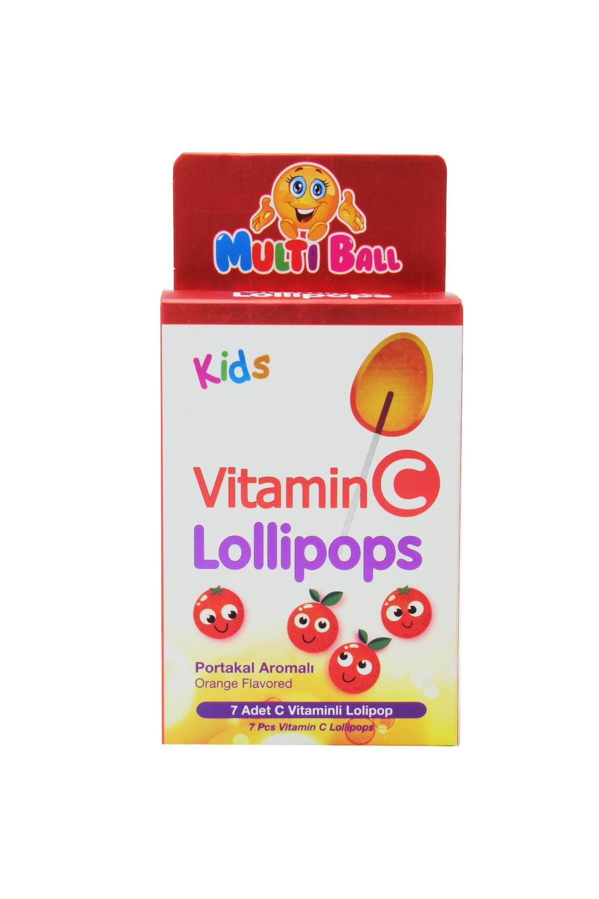Multiball Multi Ball Kids Vitamin C Lollipops 7 Adet
