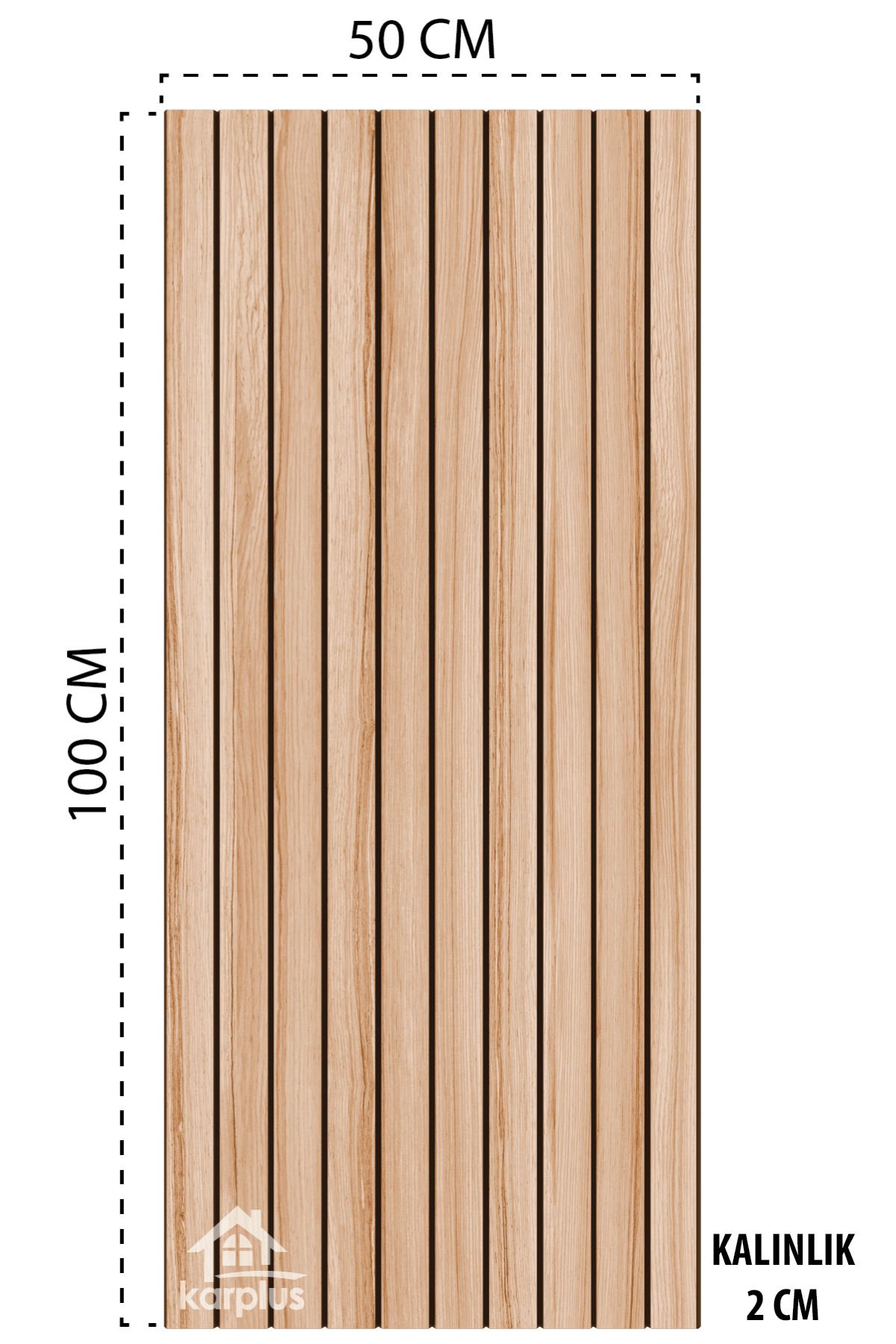 Karplus Ahşap Görünümlü Strafor Duvar Kaplama Paneli Isı Ve Ses Yalıtımlı 300-102 - 50x100