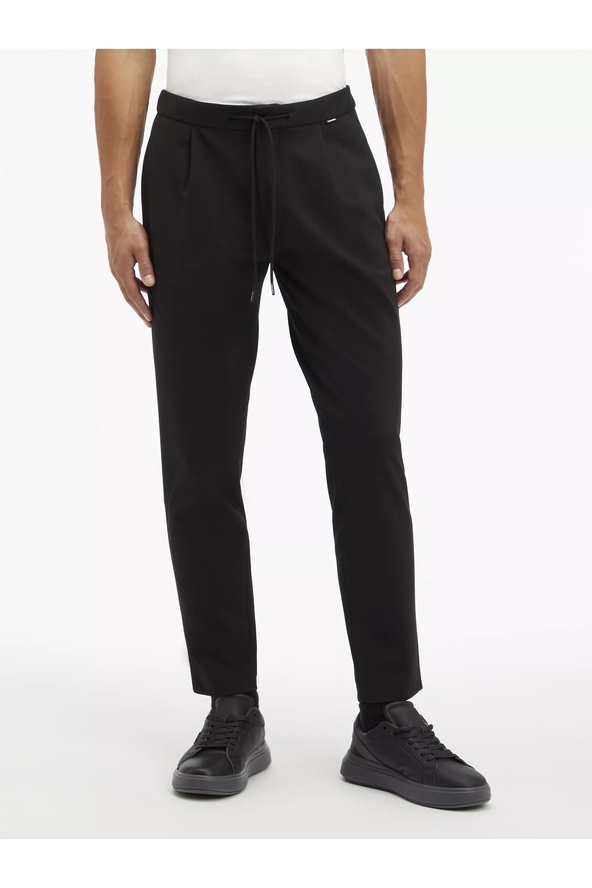 Calvin Klein Erkek Pamuklu Normal Bel 5 Cepli Düğmeli Siyah Pantolon K10K113648-BEH