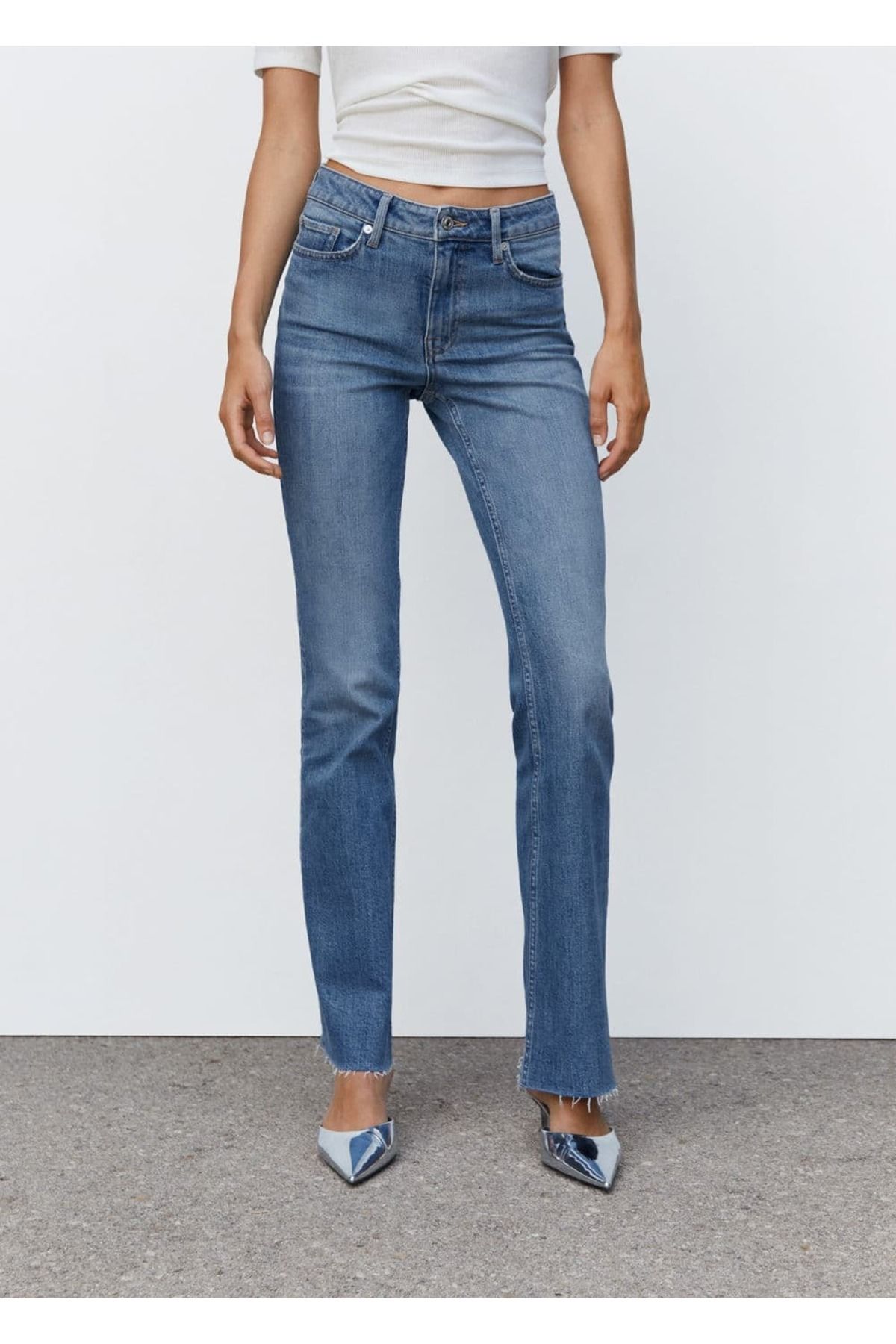 MANGO Orta bel flare jean