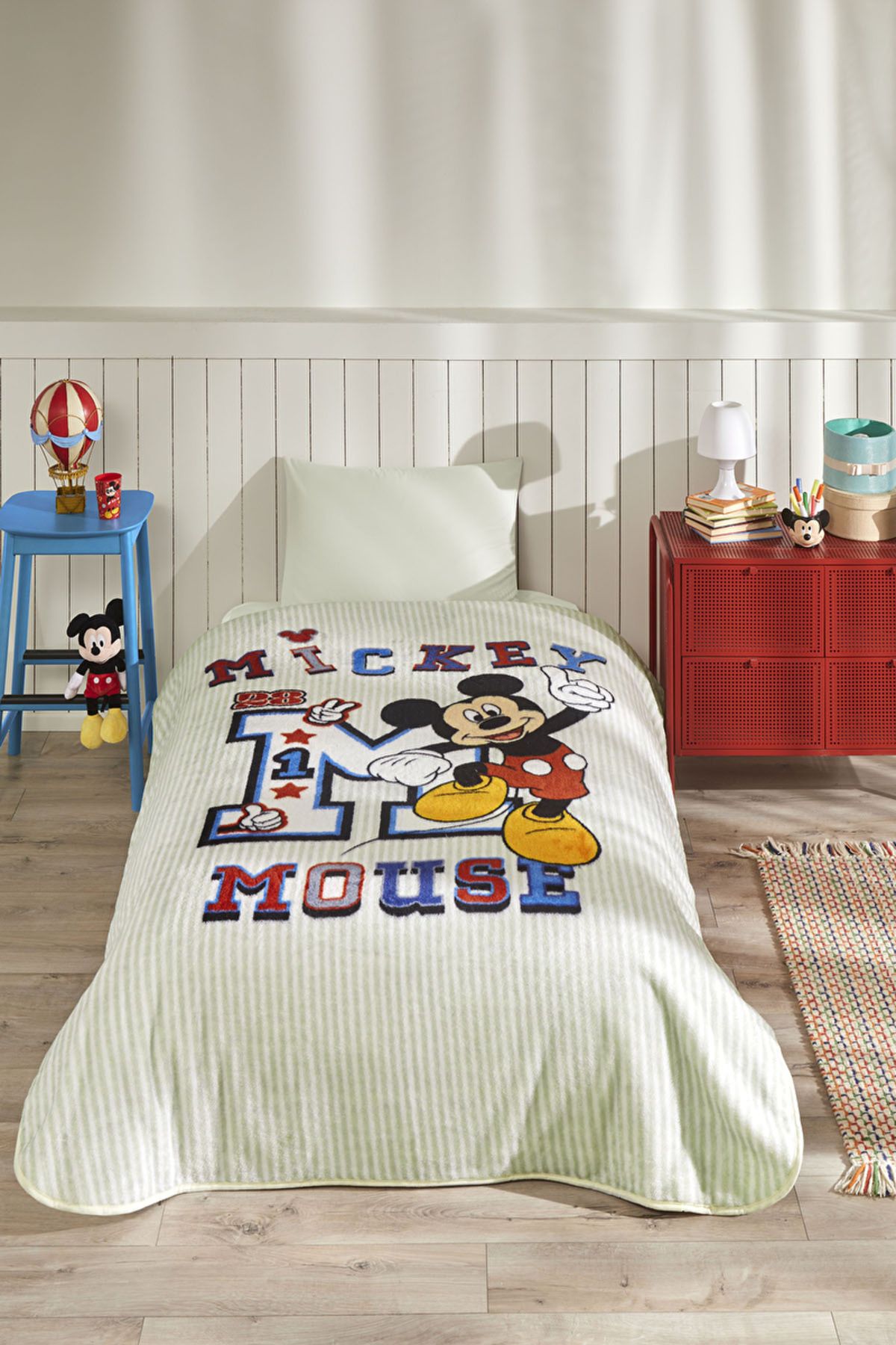 Özdilek Mickey Mouse College Disney Lisanslı Tek Kişilik Çocuk Battaniyesi 155x215