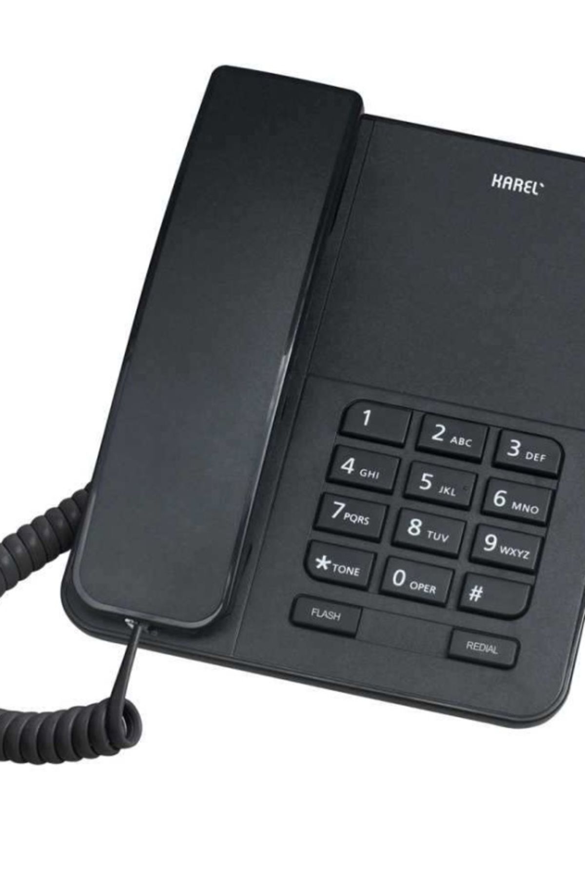 KAREL Tm140 Siyah Analog Masa Üstü Kablolu Telefon