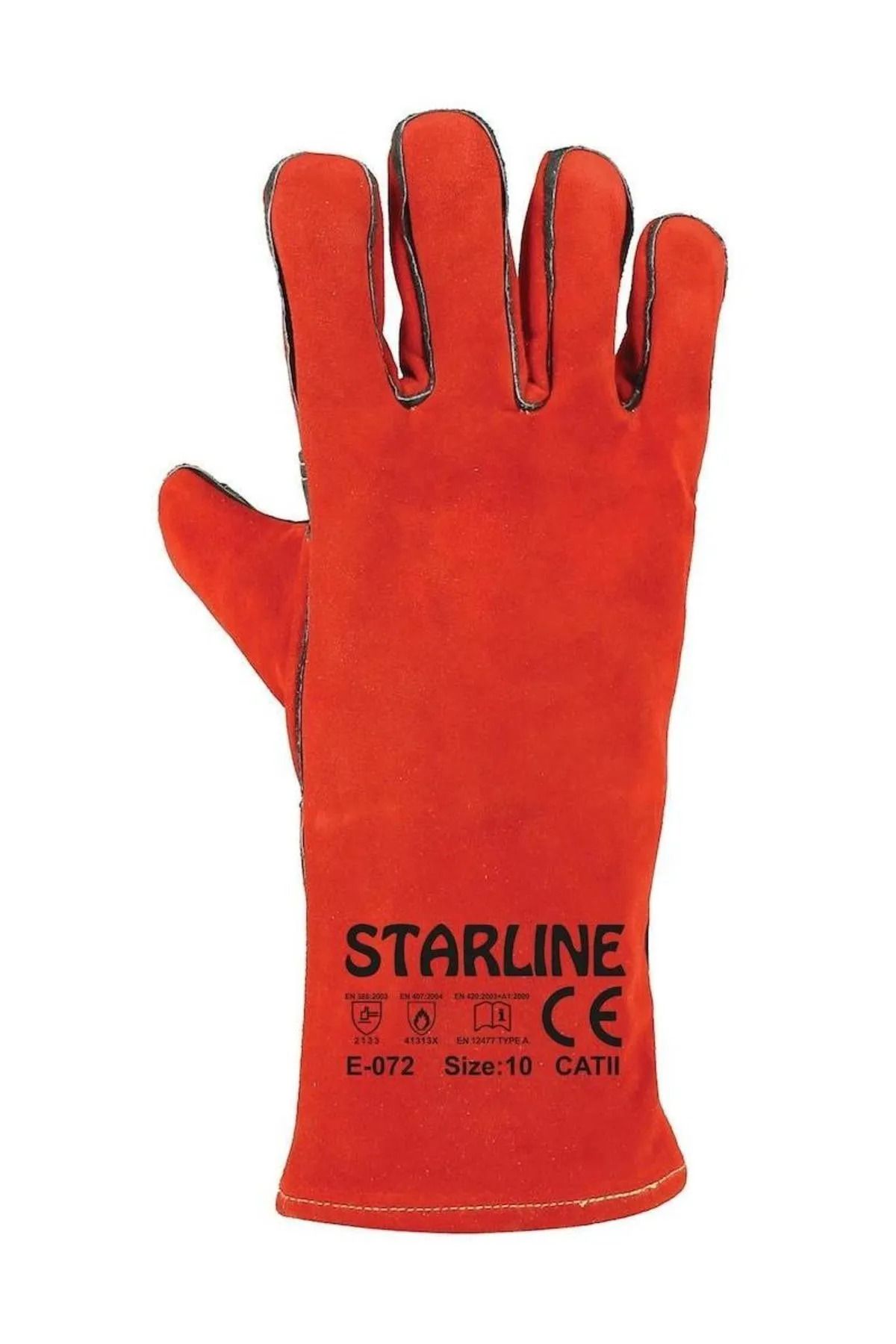 Starline E-072 Kırmızı Uzun Kaynakçı 14´´ Eldiven