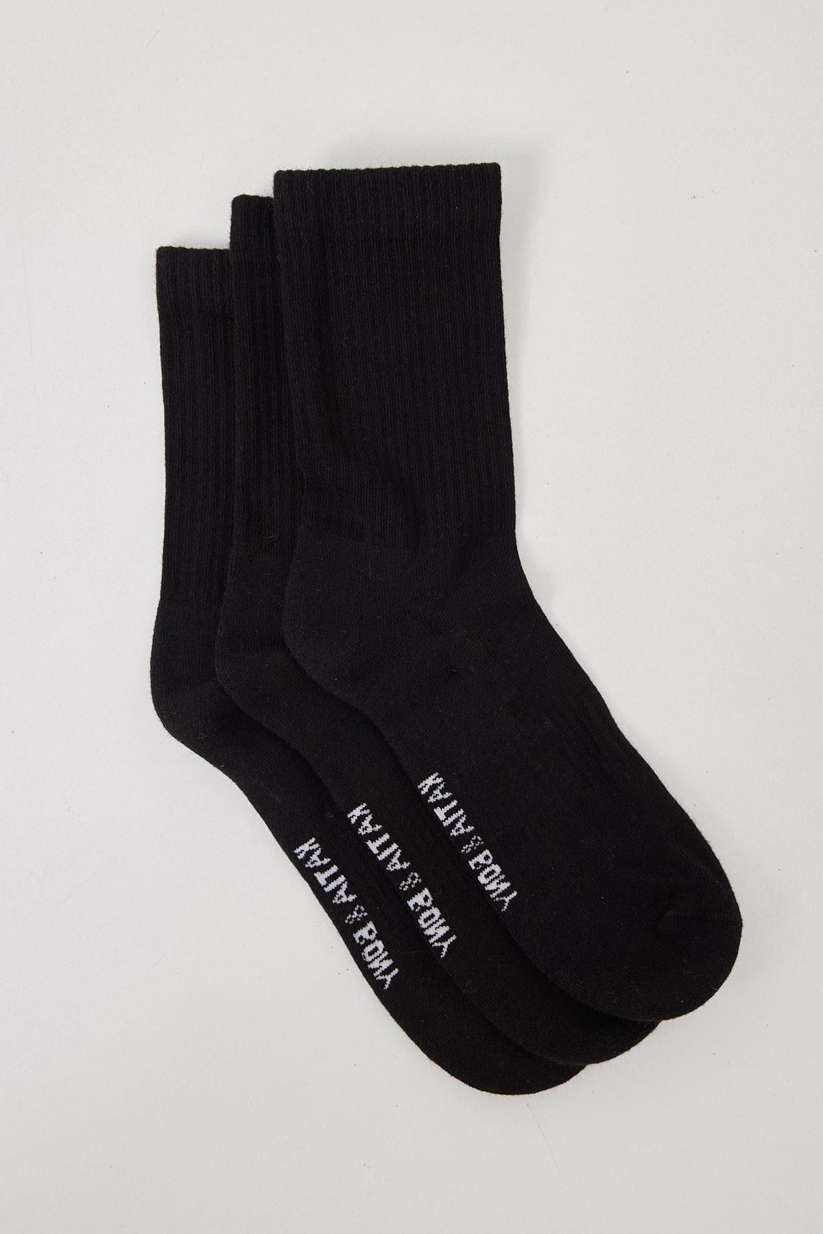 Katia & Bony 3'lü Paket Pamuklu Spor Çorap Siyah/siyah/siyah