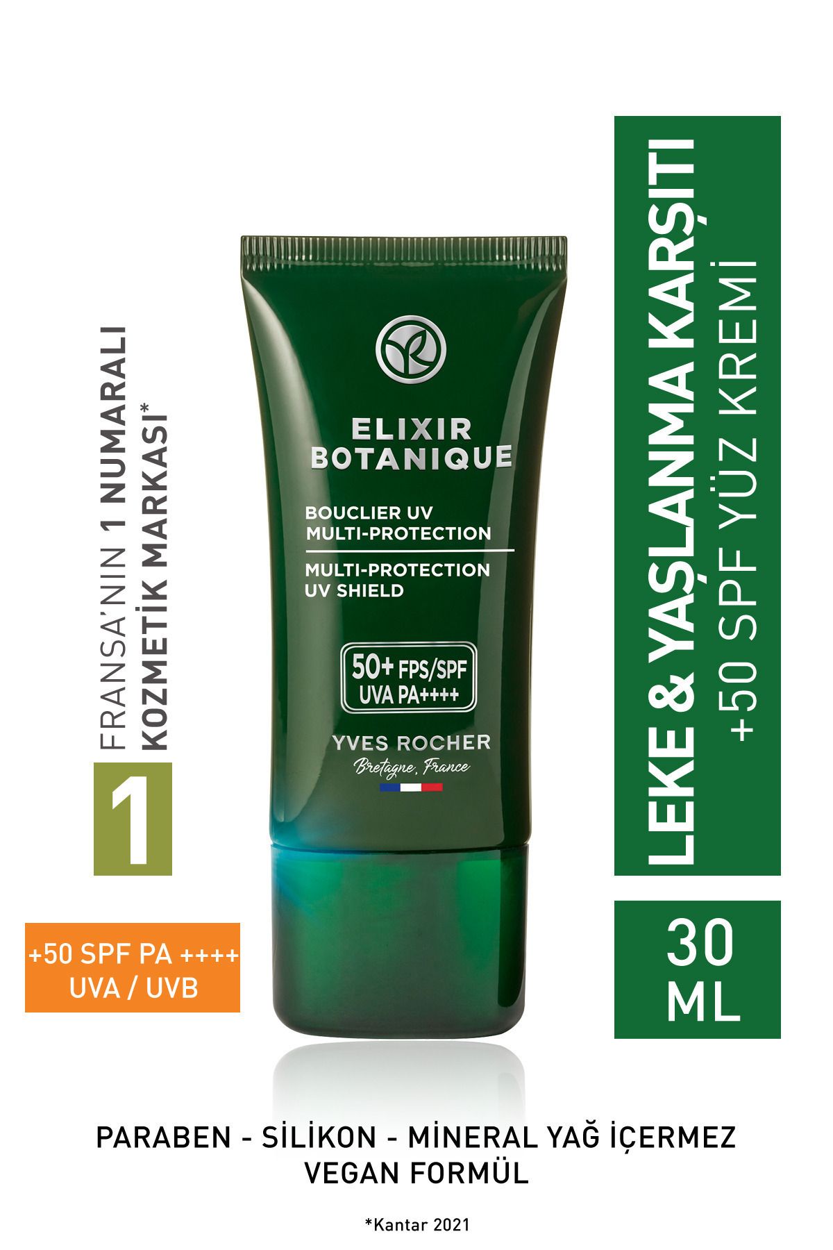 Yves Rocher Bitkisel Antioksidan Vitamin E-50 Spf Yüz Kremi / Şampuan Masaj Fırçası