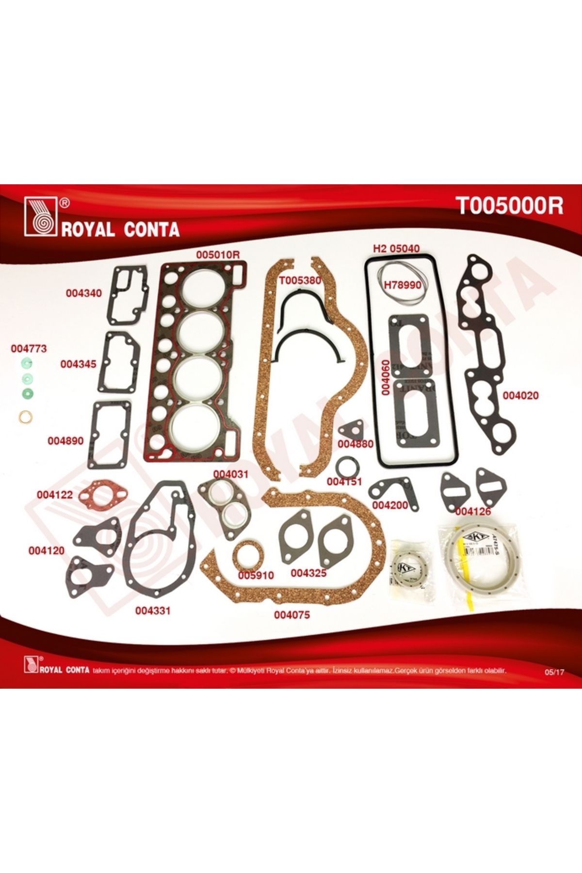 Genel Markalar Motor Takım Conta Keçeli R12 1400 Skc Reınz Malzeme