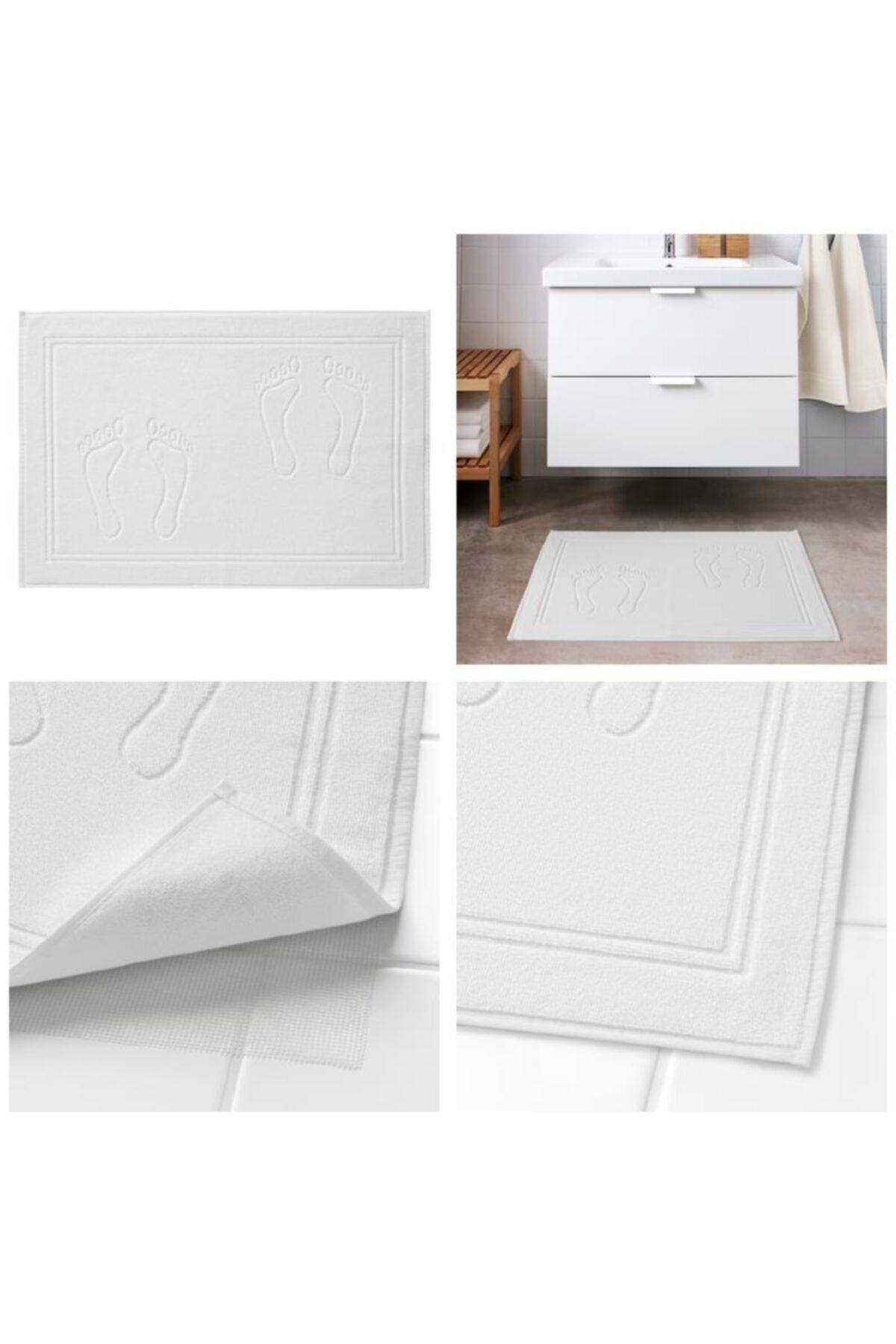 IKEA Skulıngen Banyo Tuvalet Paspası Beyaz 50x70