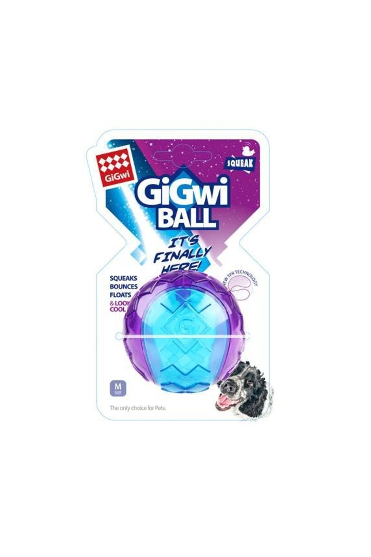 Gigwi Ball Sert Şeffaf Top Köpek Oyuncağı 6cm (Karışık Renkli)
