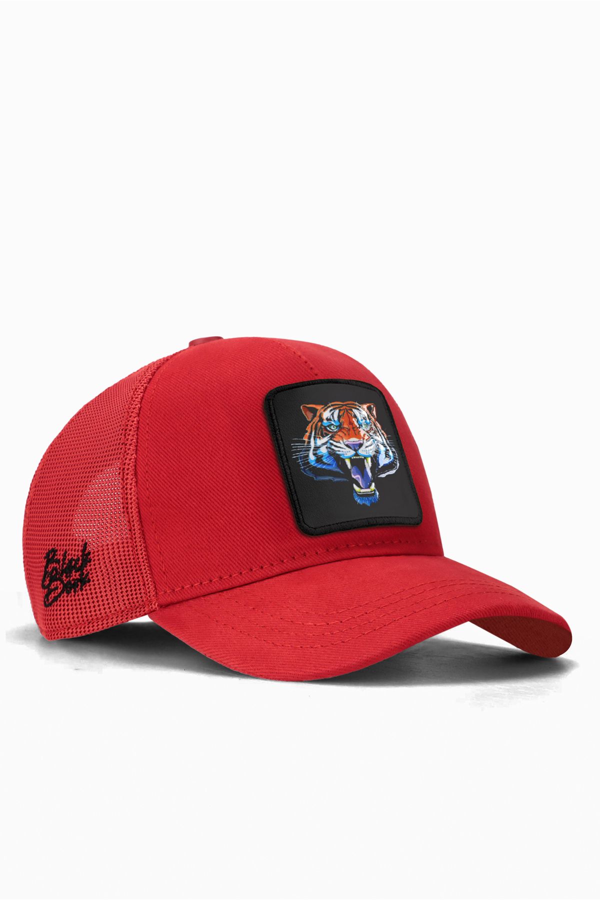 BlackBörk V1 Trucker Kids Kaplan - 11 Kod Logolu Unisex Kırmızı Çocuk Şapka (CAP)