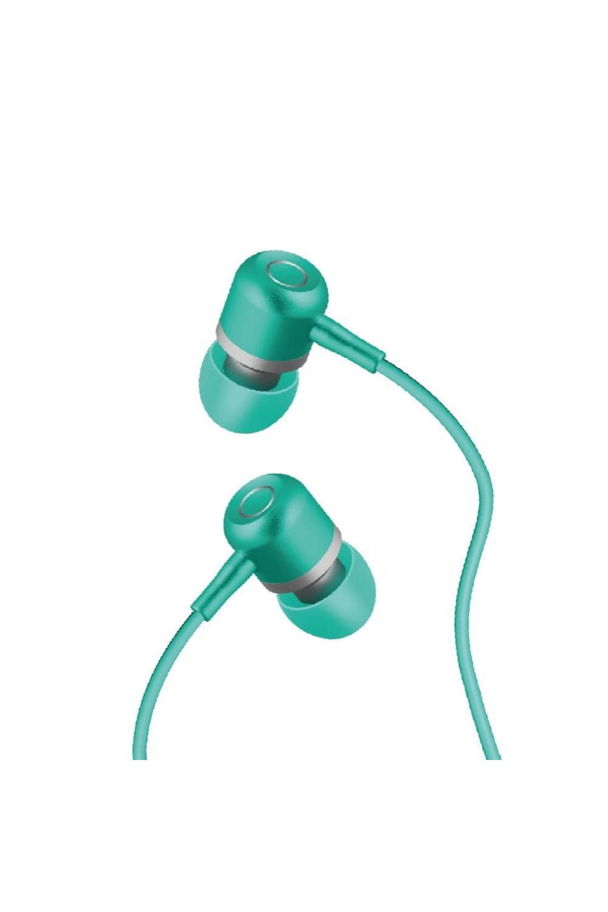 Linktech H40 Metal Kulak Içi Mikrofonlu Kulaklık Yeşil