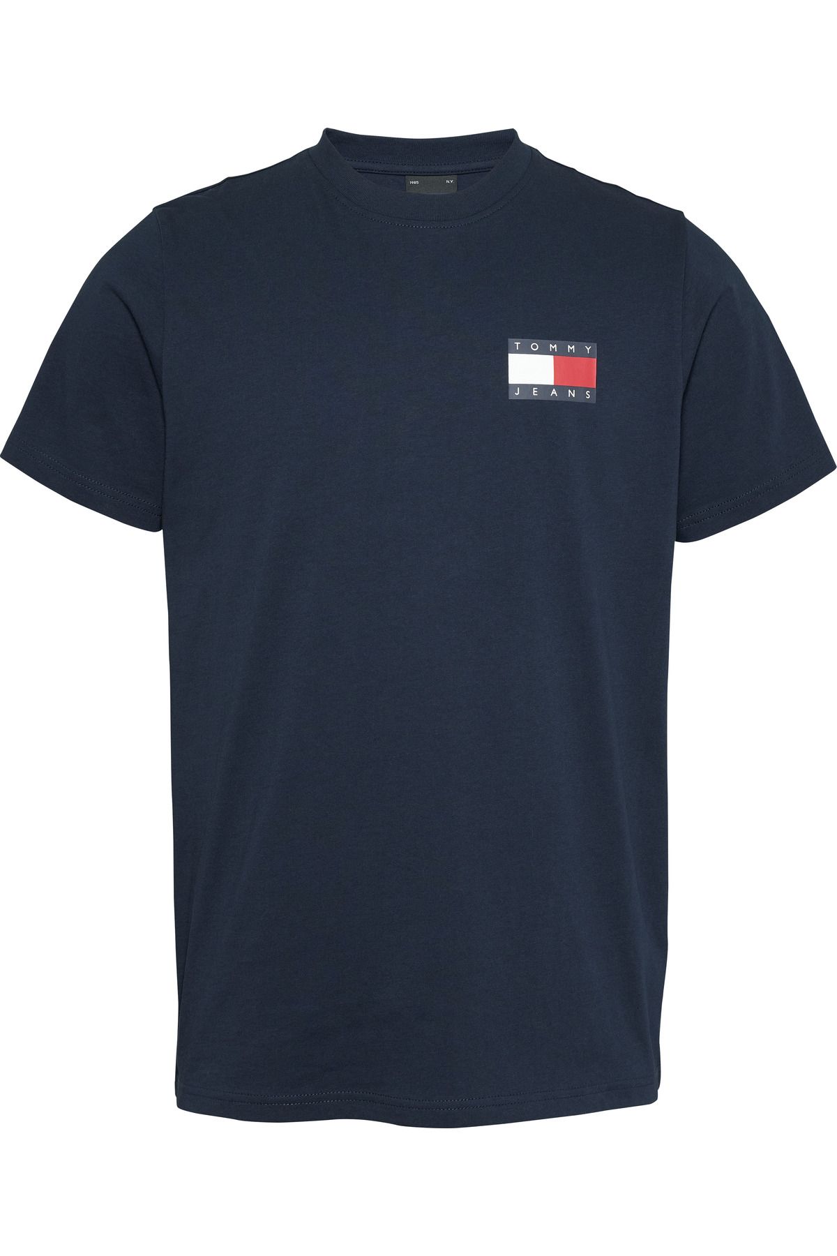 Tommy Hilfiger Erkek Marka Logolu Organik Pamuklu Bisiklet Yakalı Lacivert T-shirt Dm0dm18263-c1g