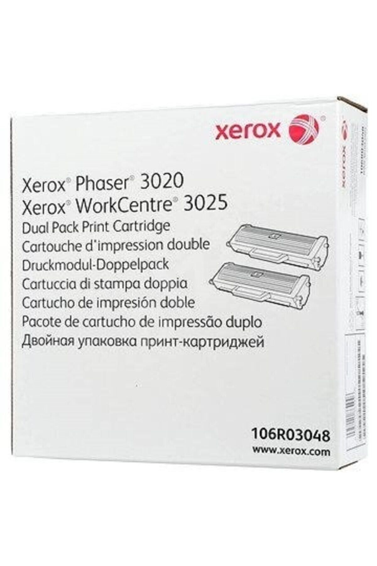 Xerox 106r03048 Phaser 3020 / Wc3025 Dual Pack Toner 3000 Paper