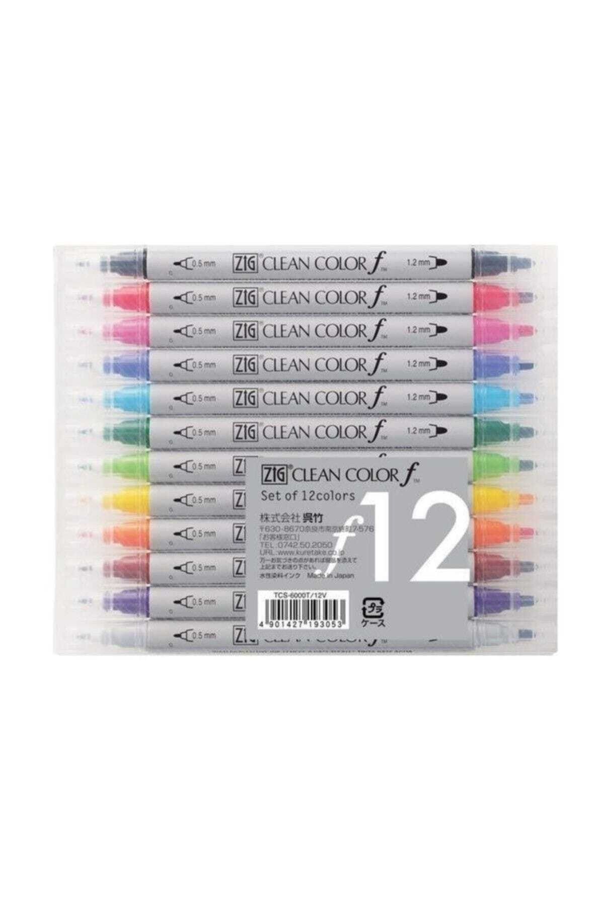 Zig Clean Color F Çift Uçlu Kalem 12 Renk Set