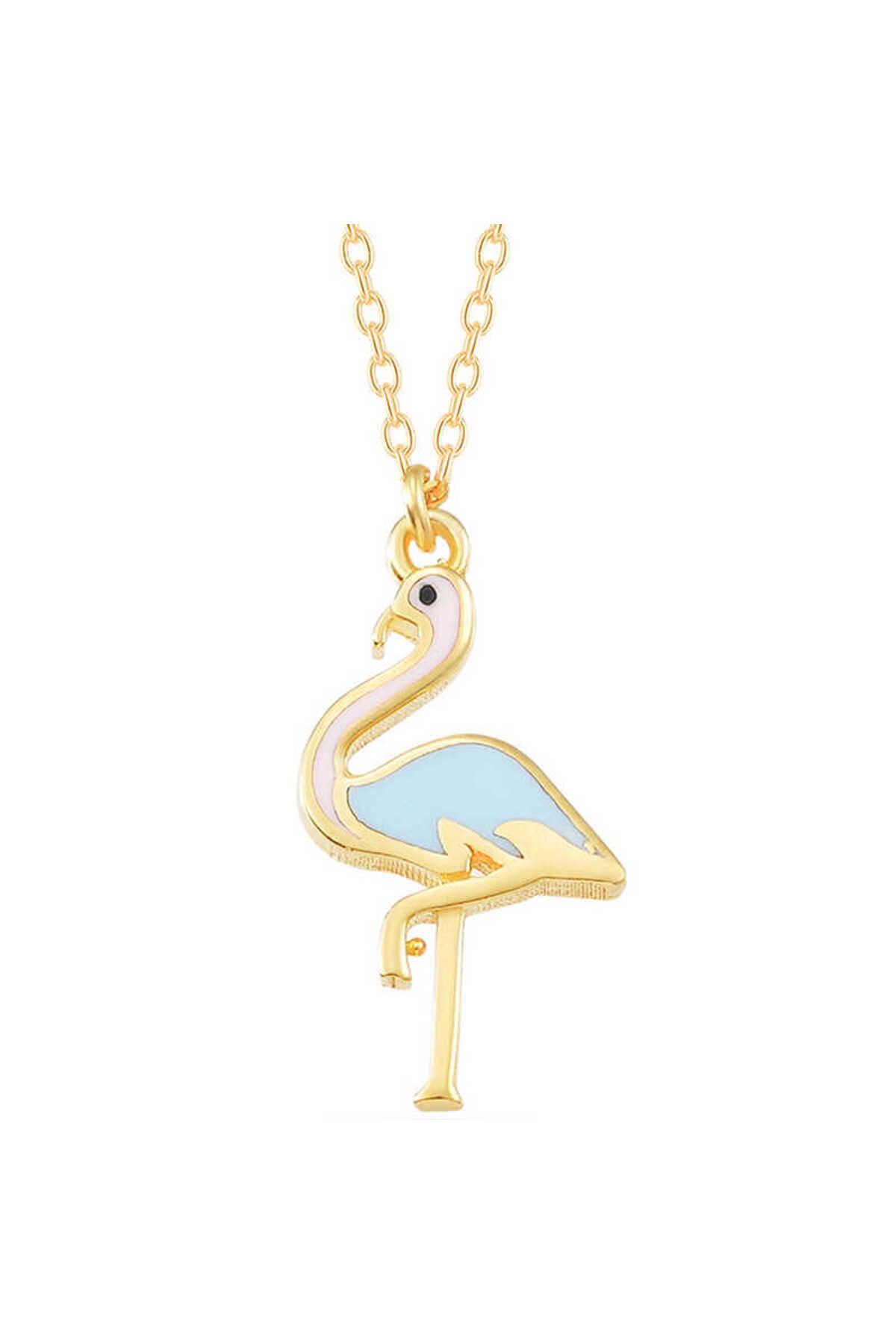 Genel Markalar Gümüş Gold Flamingo Kadın Kolye