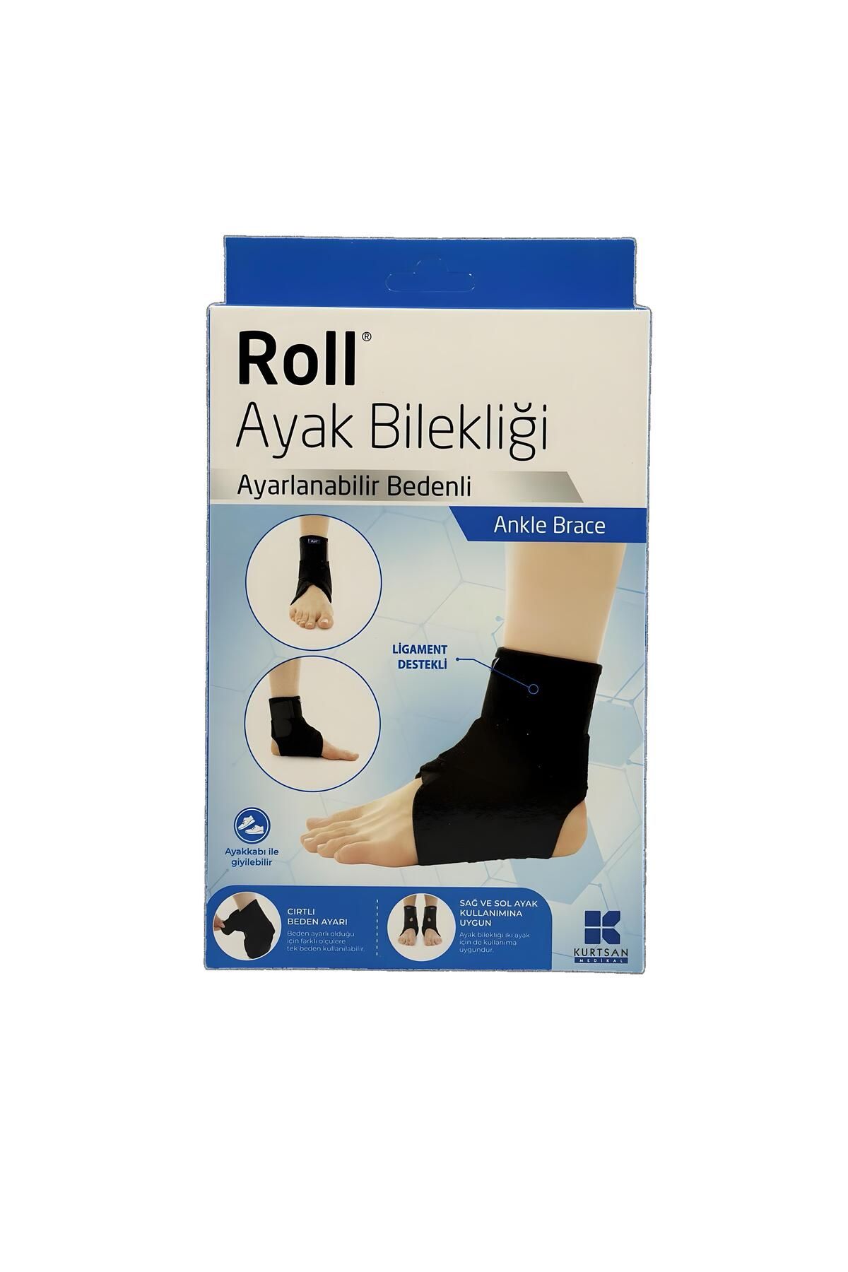 Roll Ligament Destekli Ayak Bilekliği ( Ayarlanabilir Bedenli )