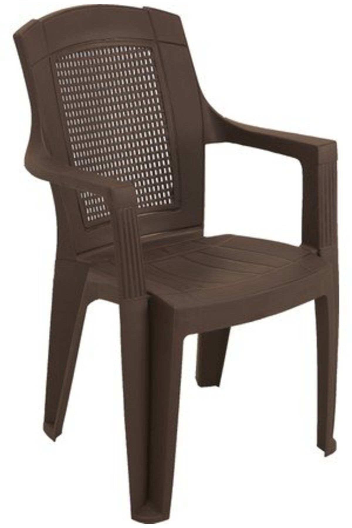 Seta Rombo Kahverengi 2'li Plastik Sandalye Rombo Kahverengi 2'li