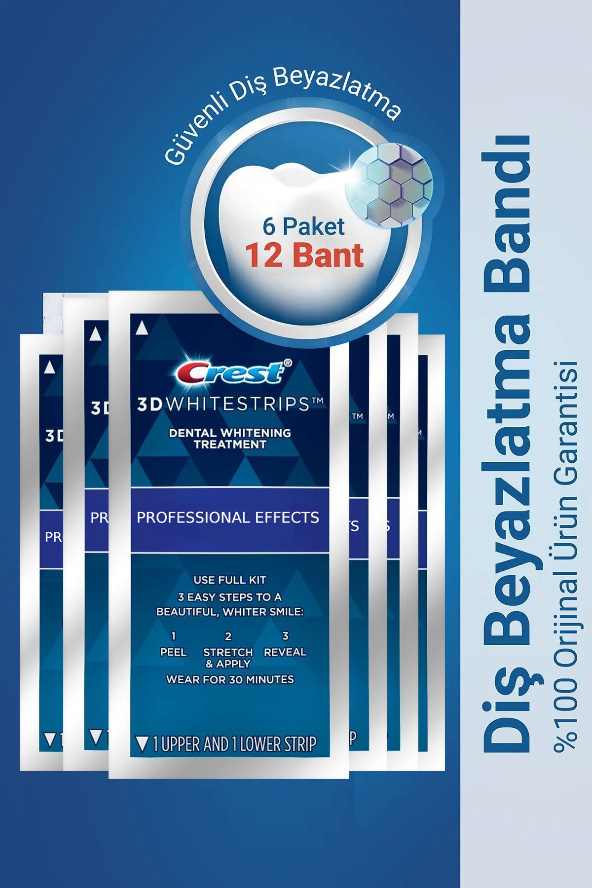 CREST 3d Whitestrips Professional Effects (6 Paket / 12 Bant)