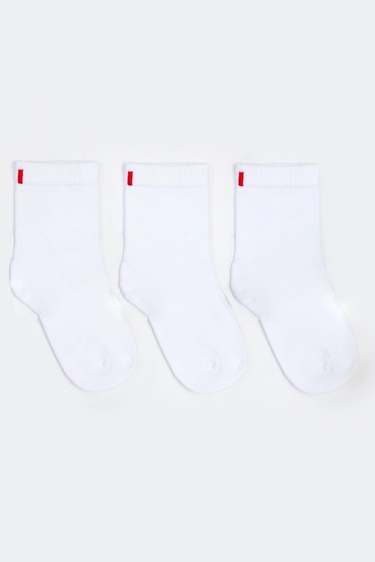 Katia & Bony 3'lü Paket Family Çocuk Soket Çorap Beyaz/beyaz/beyaz