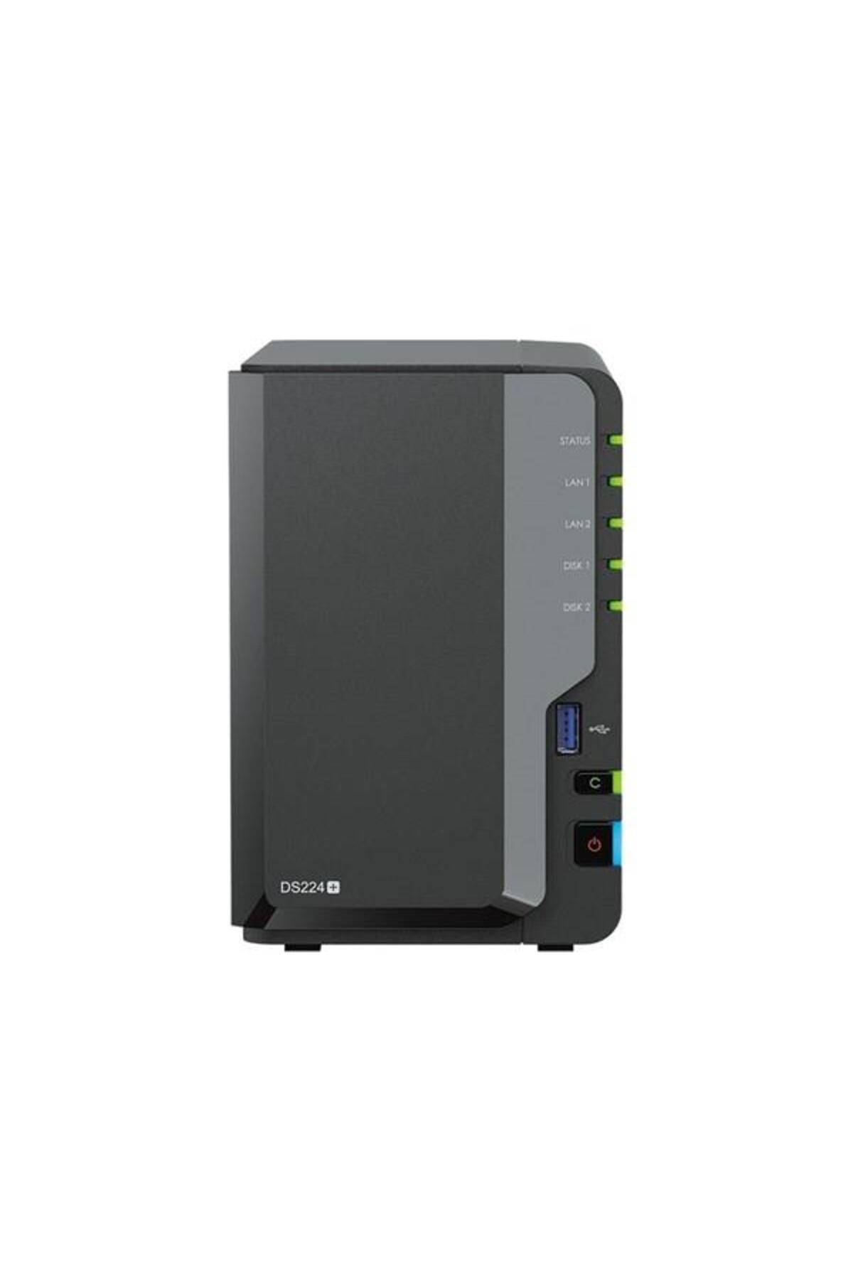 SYNOLOGY Ds224 Plus Celeron Qc- 2 Gb Ram- 2-diskli Nas Server (DİSKSİZ)