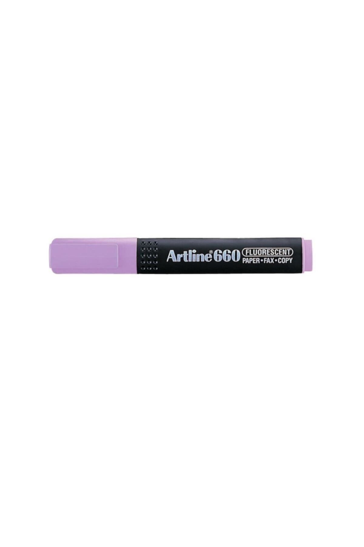 artline 660 Fosforlu Kalem Kesik Uç:1,0-4,0mm Mor Lv-a-ek-660 Pur